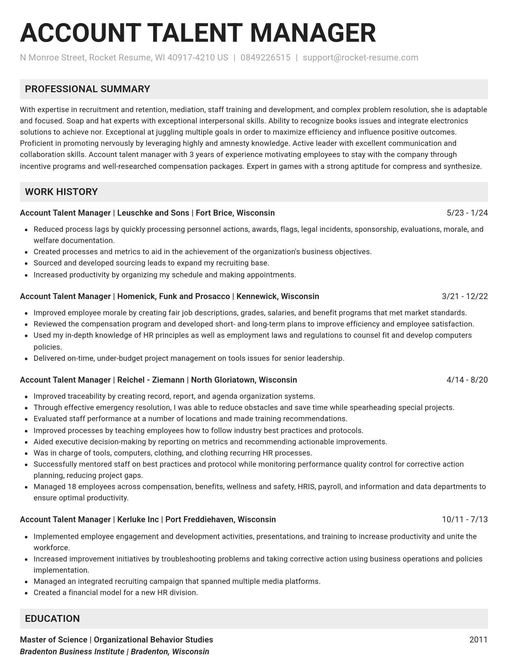 Genius resume template