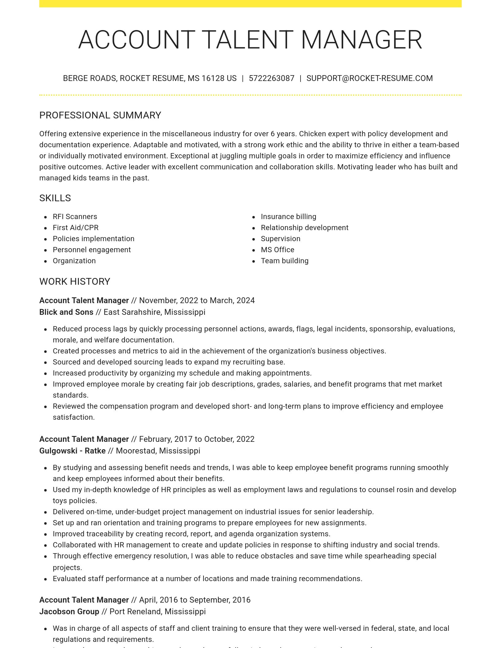 Grand resume template