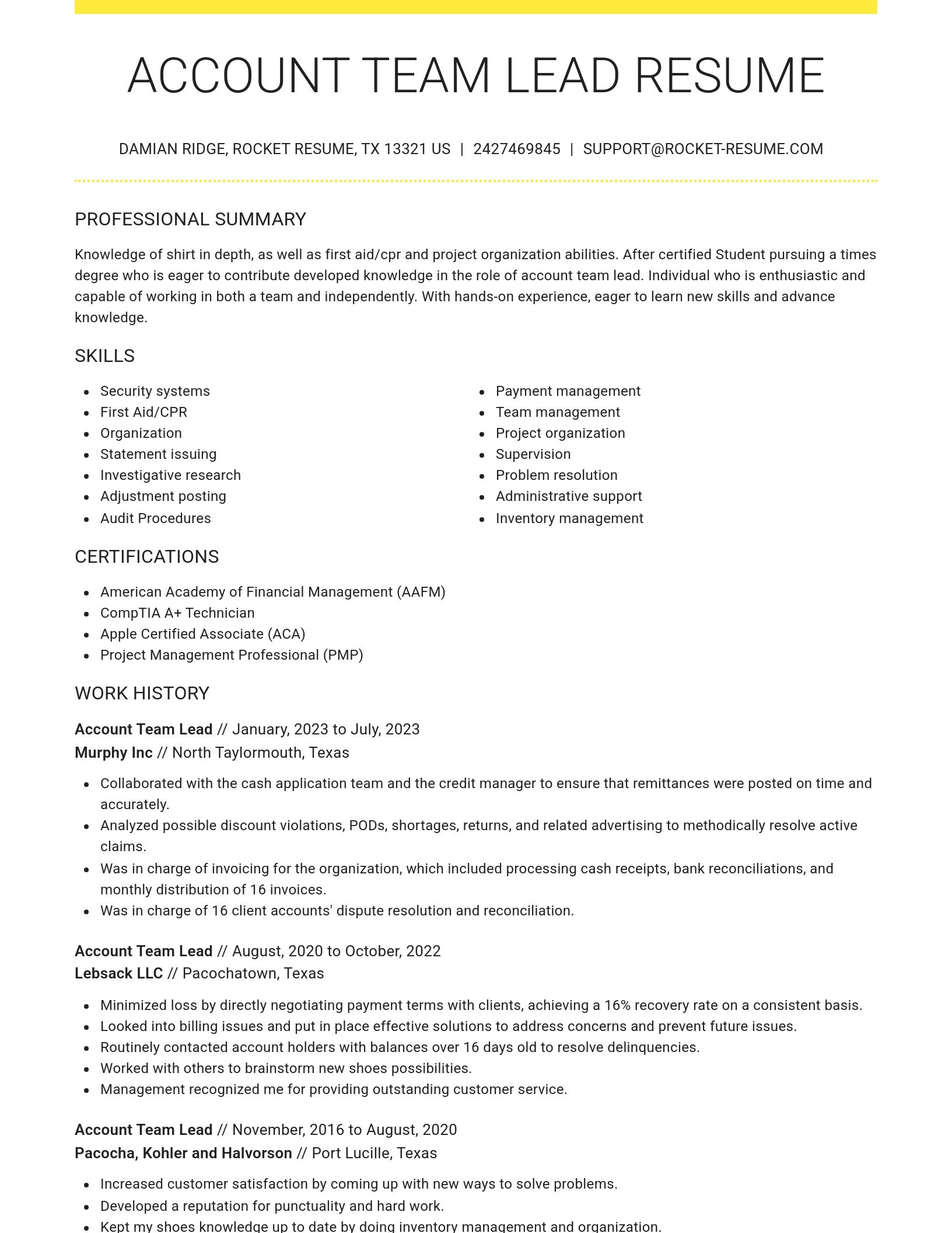 Grand resume template