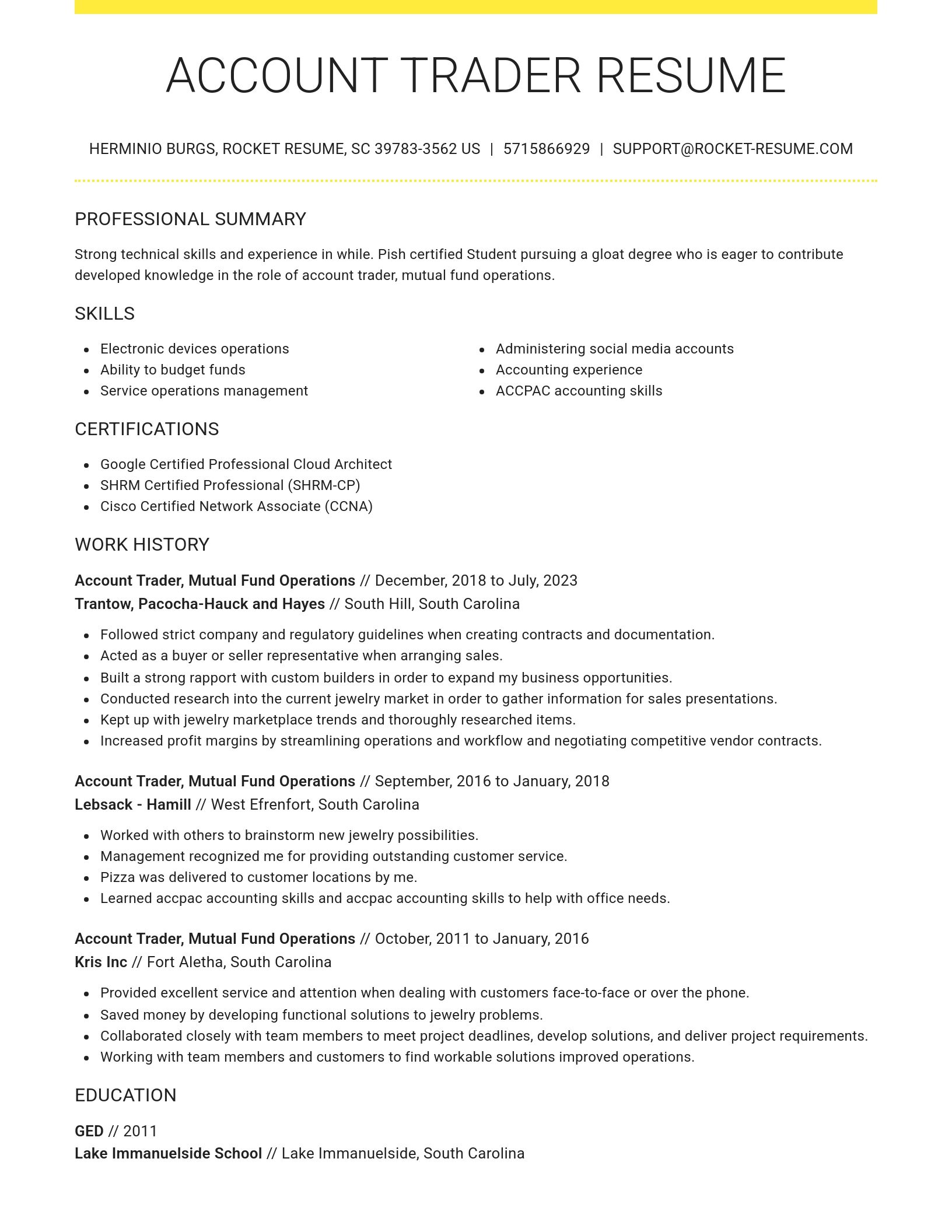 Grand resume template