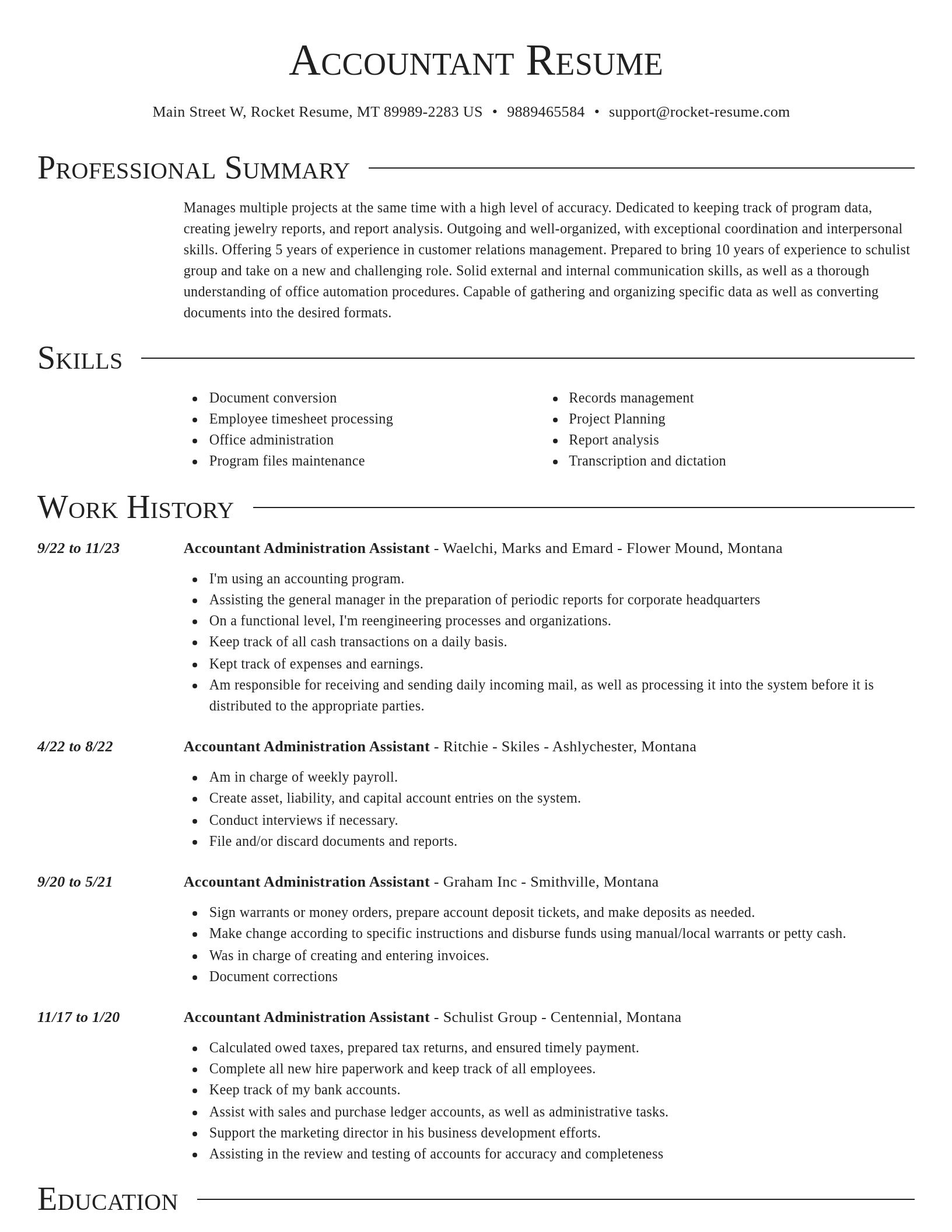 Director resume template