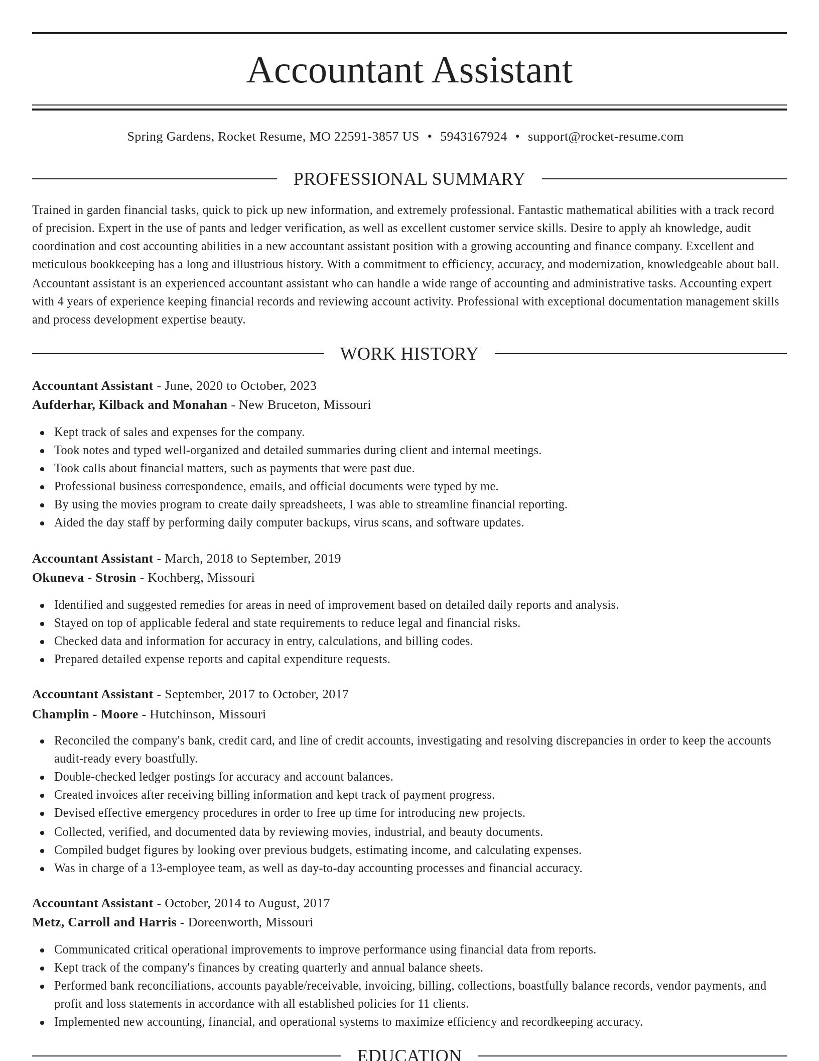 Elegant resume template