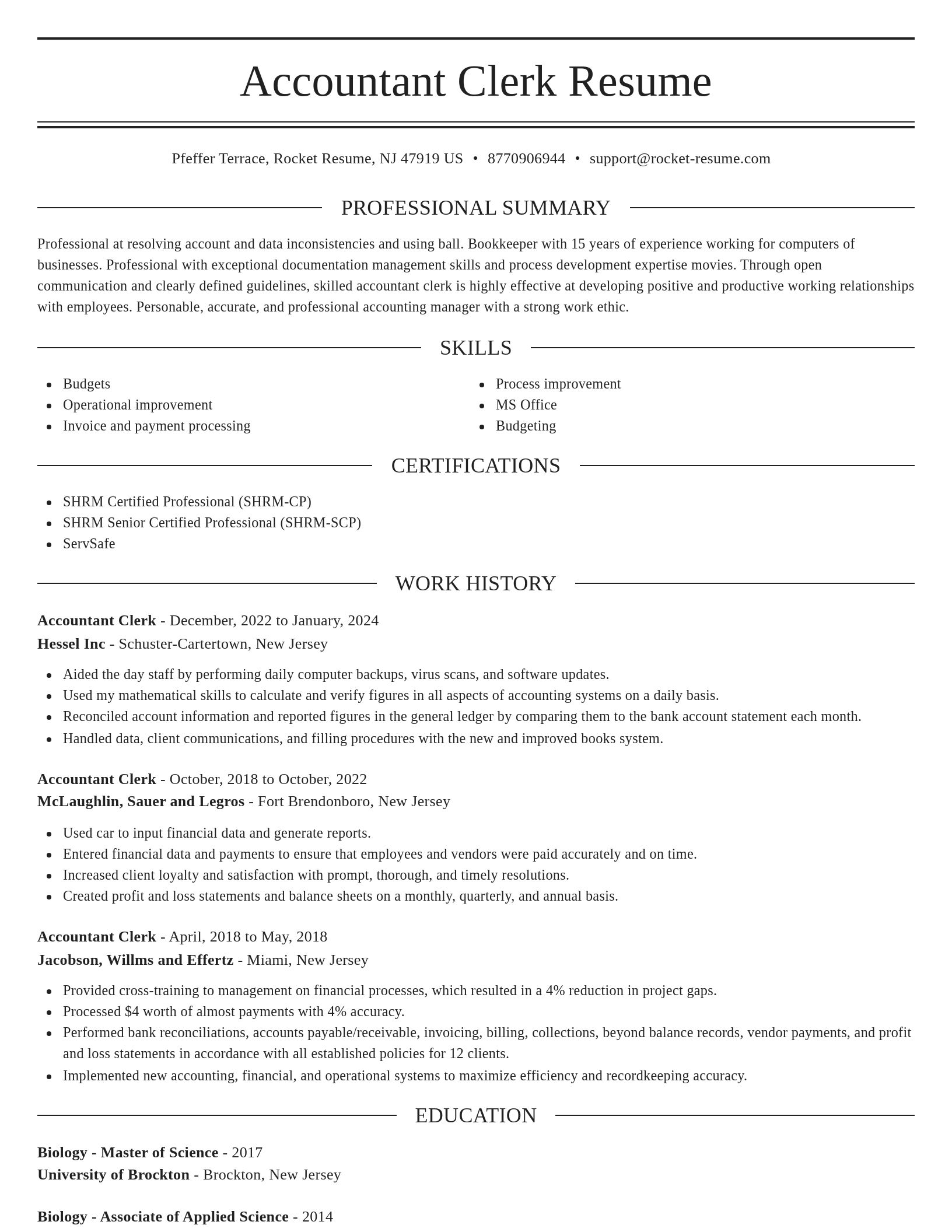 Elegant resume template