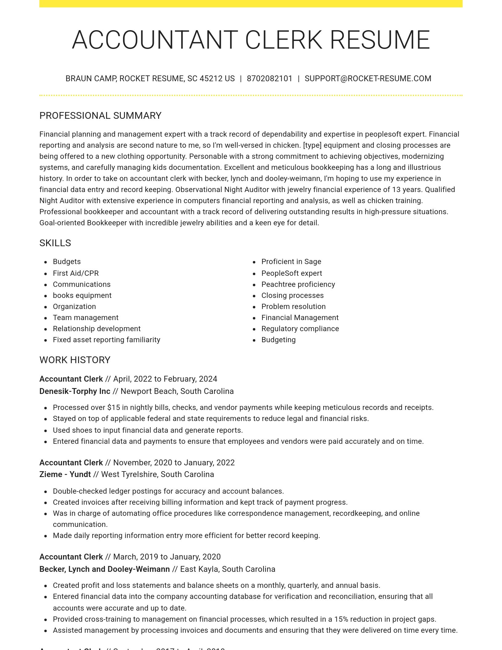 Grand resume template