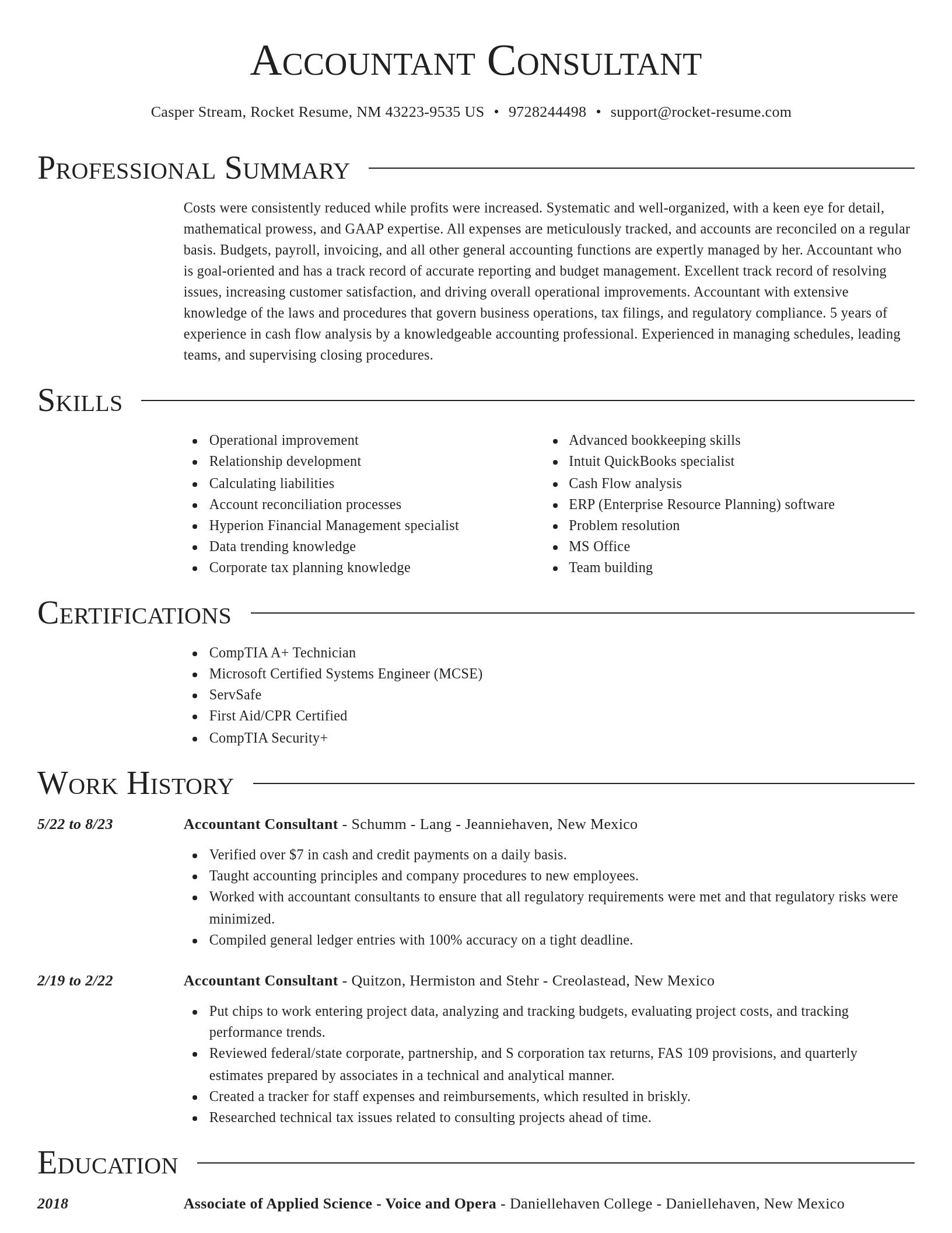 Director resume template