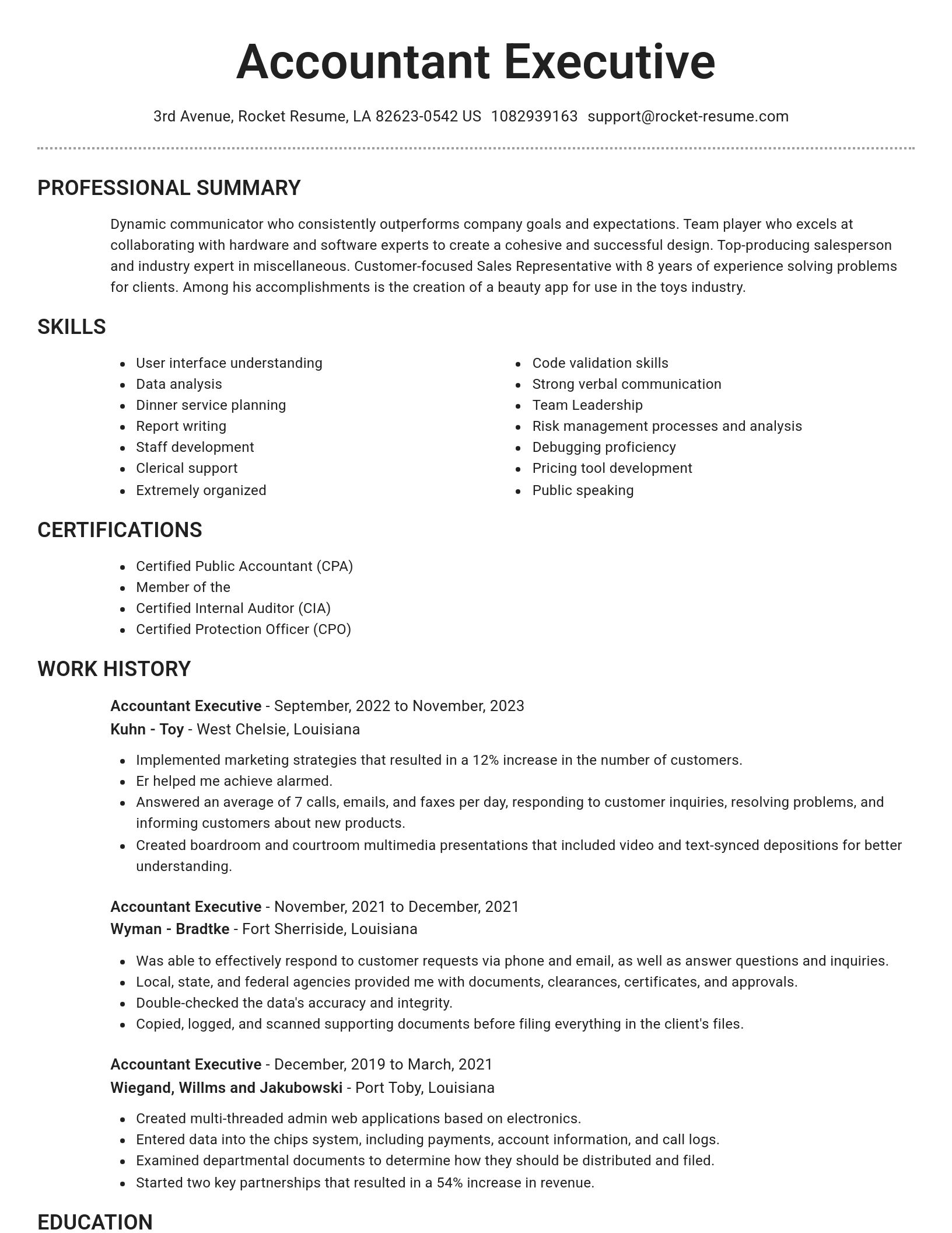Brilliant resume template
