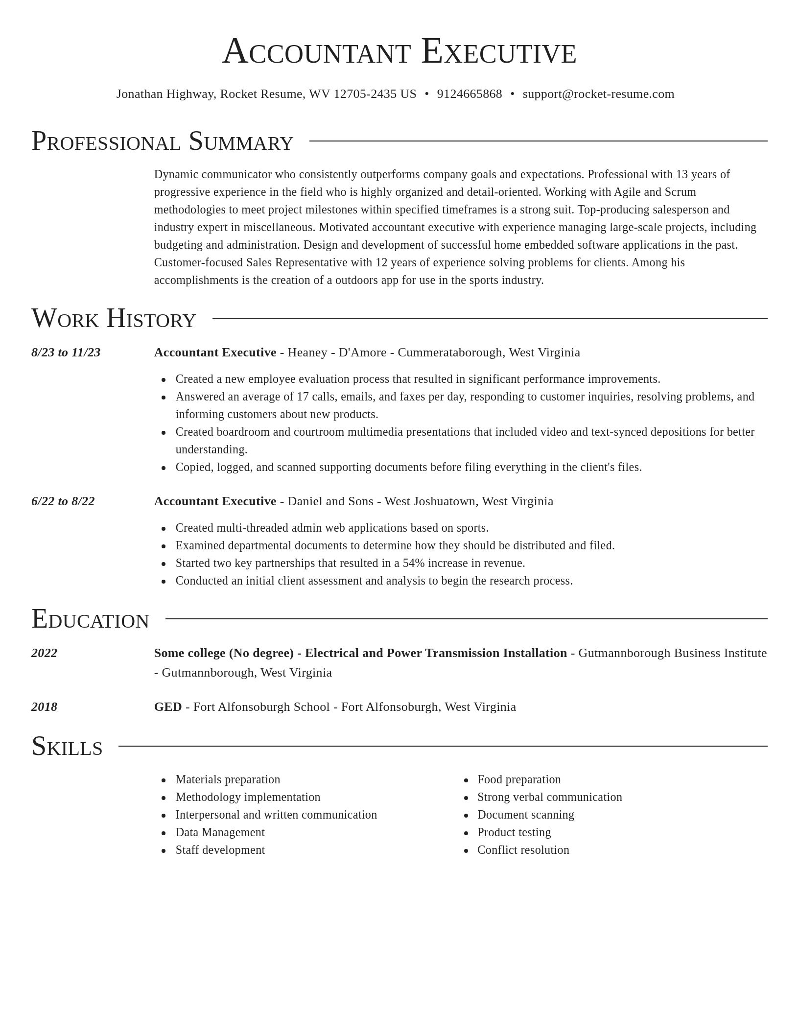 Director resume template