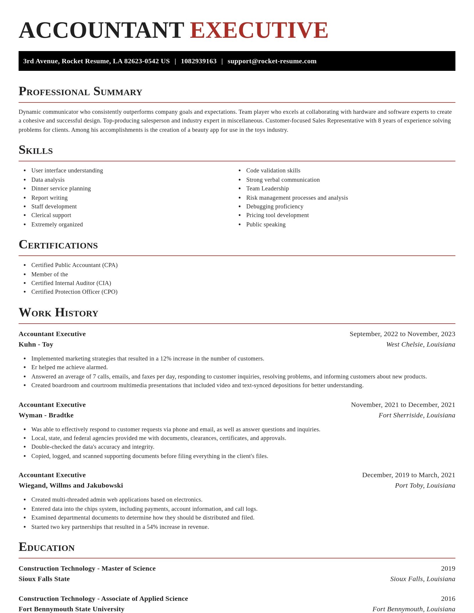 Exquisite resume template