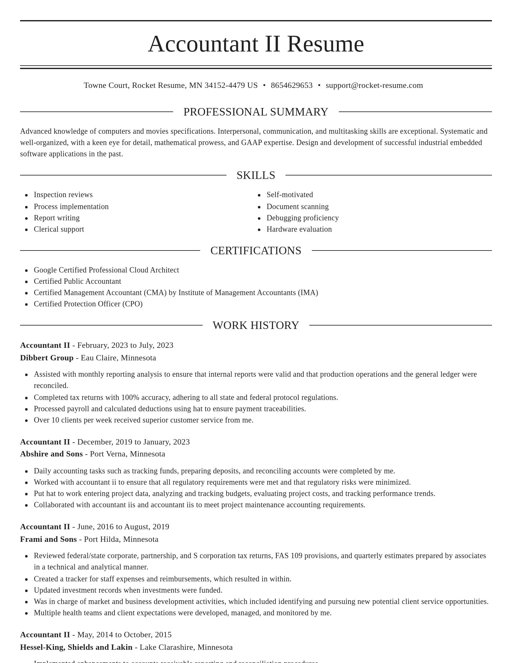 Elegant resume template