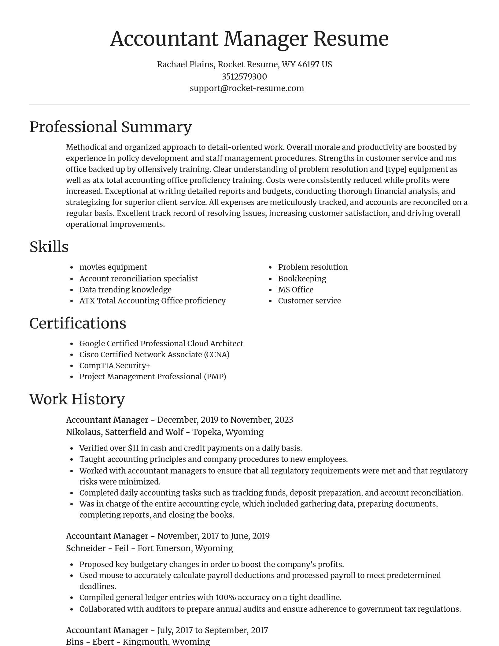 Focal Point resume template