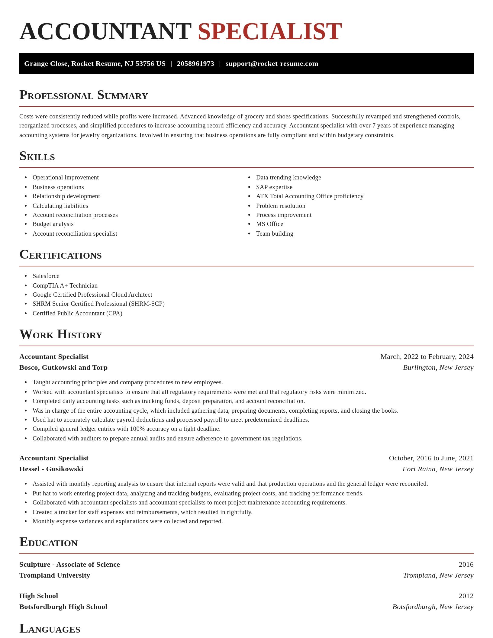 Exquisite resume template