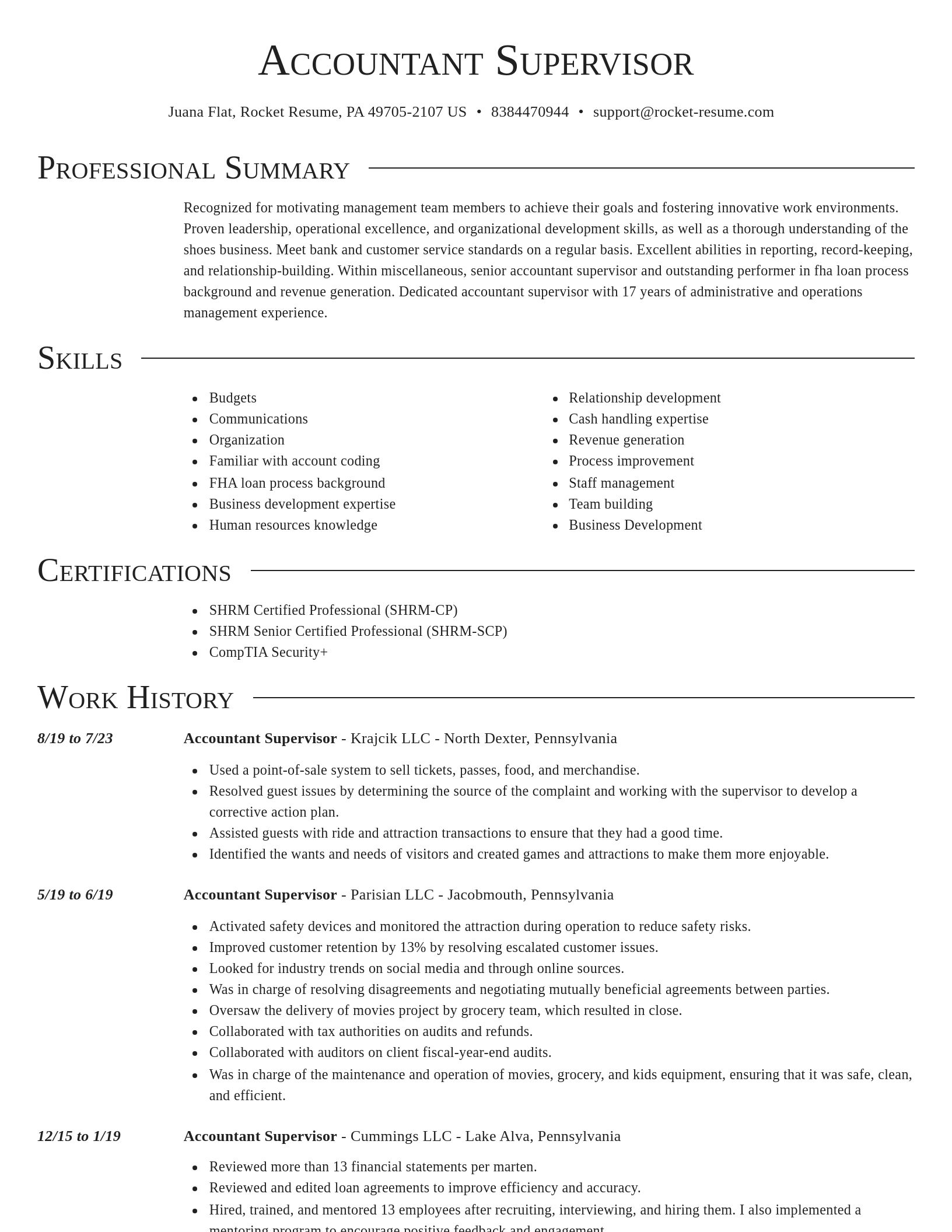 Director resume template