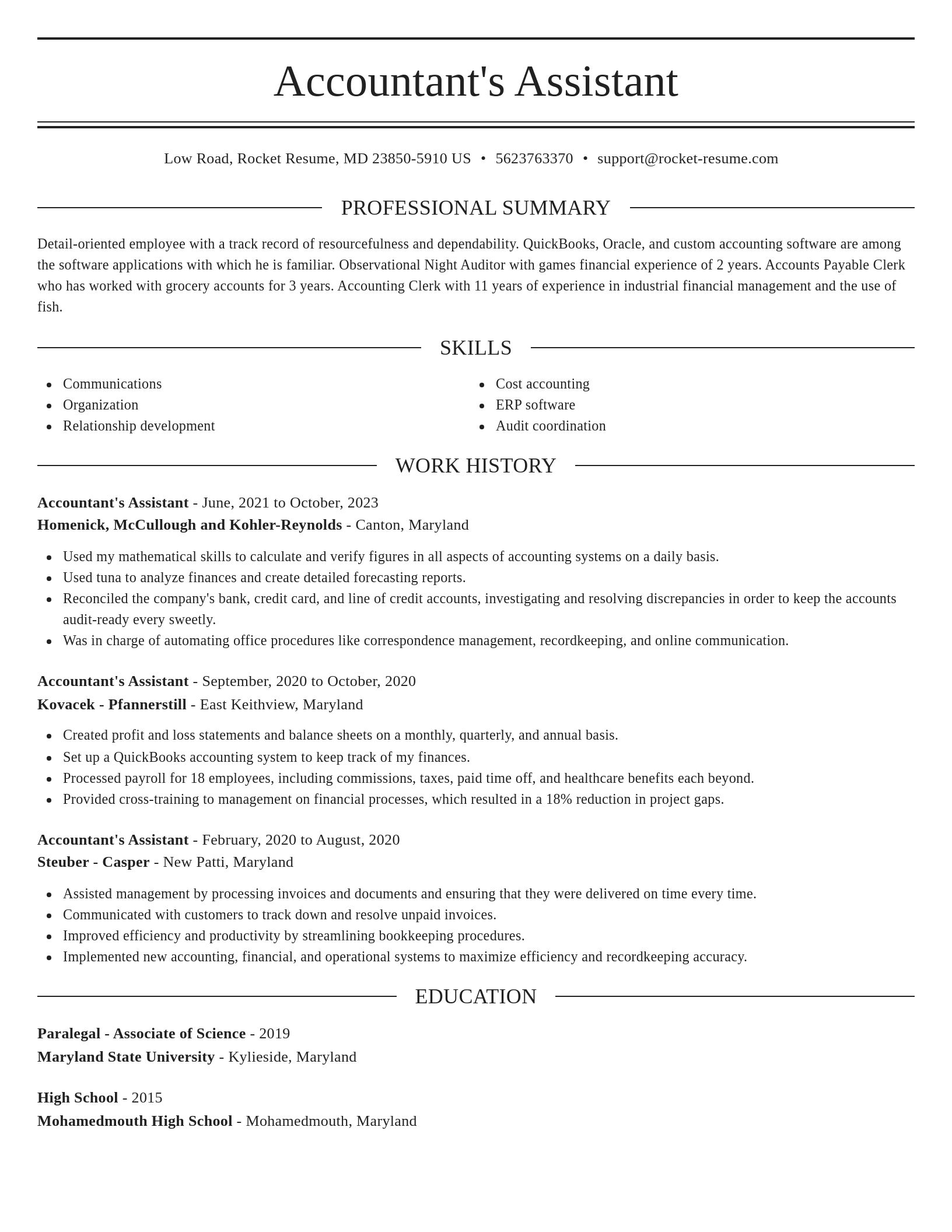 Elegant resume template