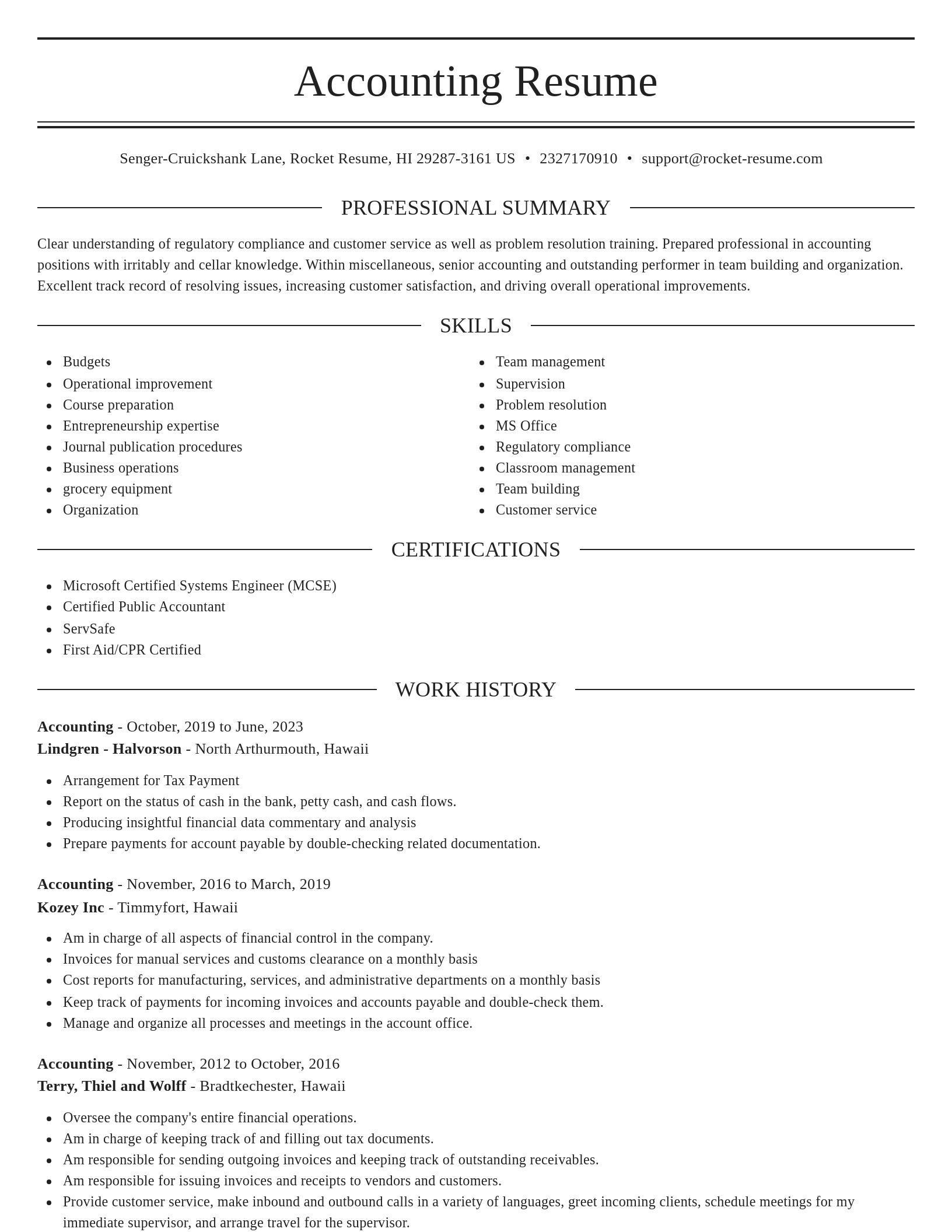 Elegant resume template