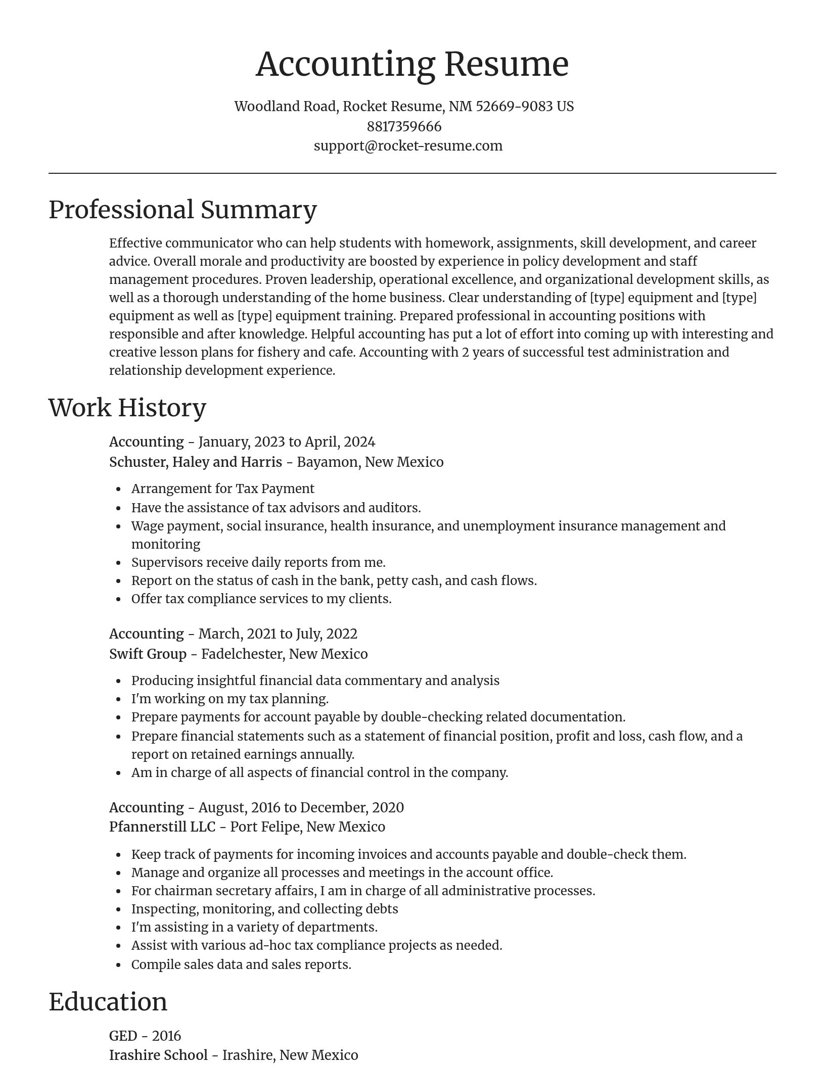 Focal Point resume template