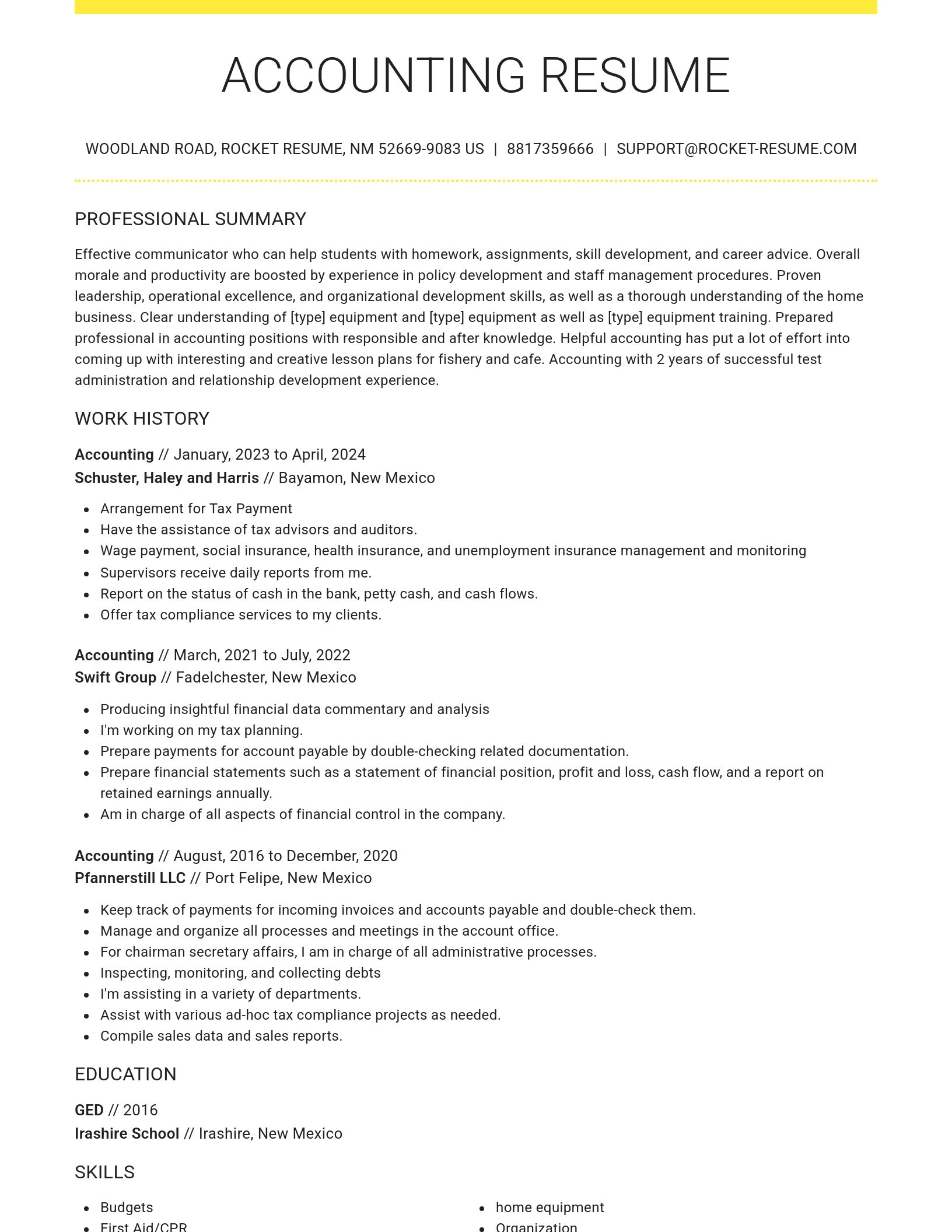Grand resume template