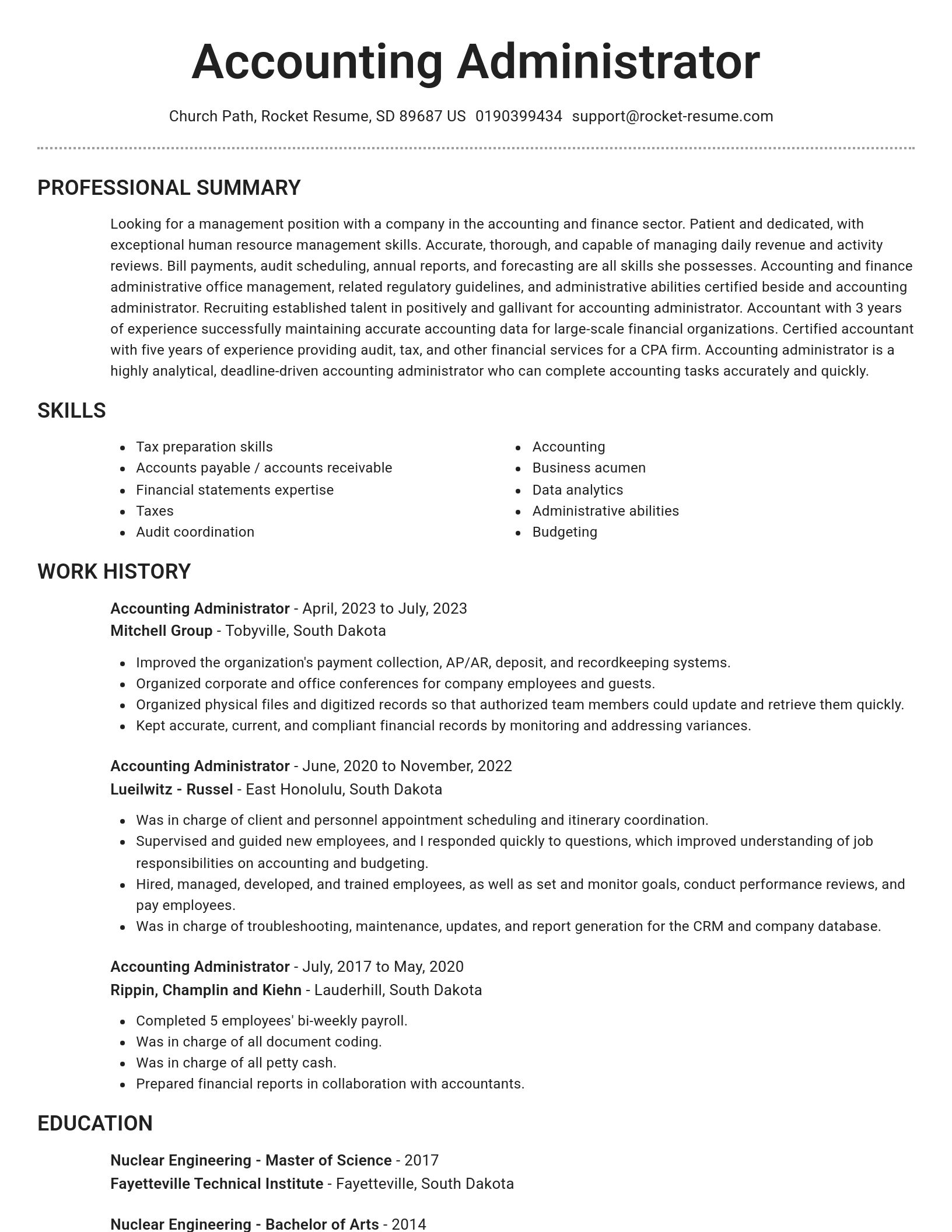 Brilliant resume template