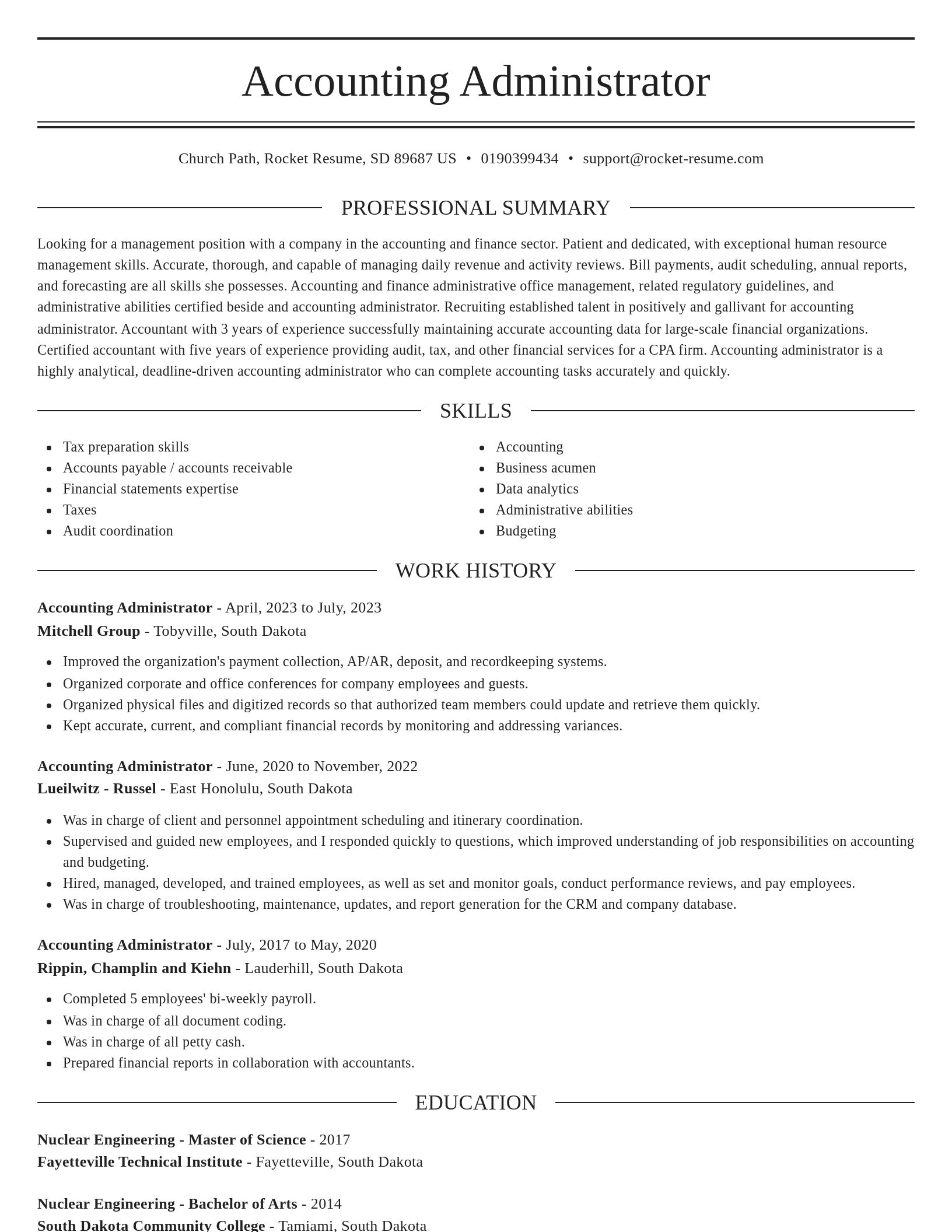 Elegant resume template