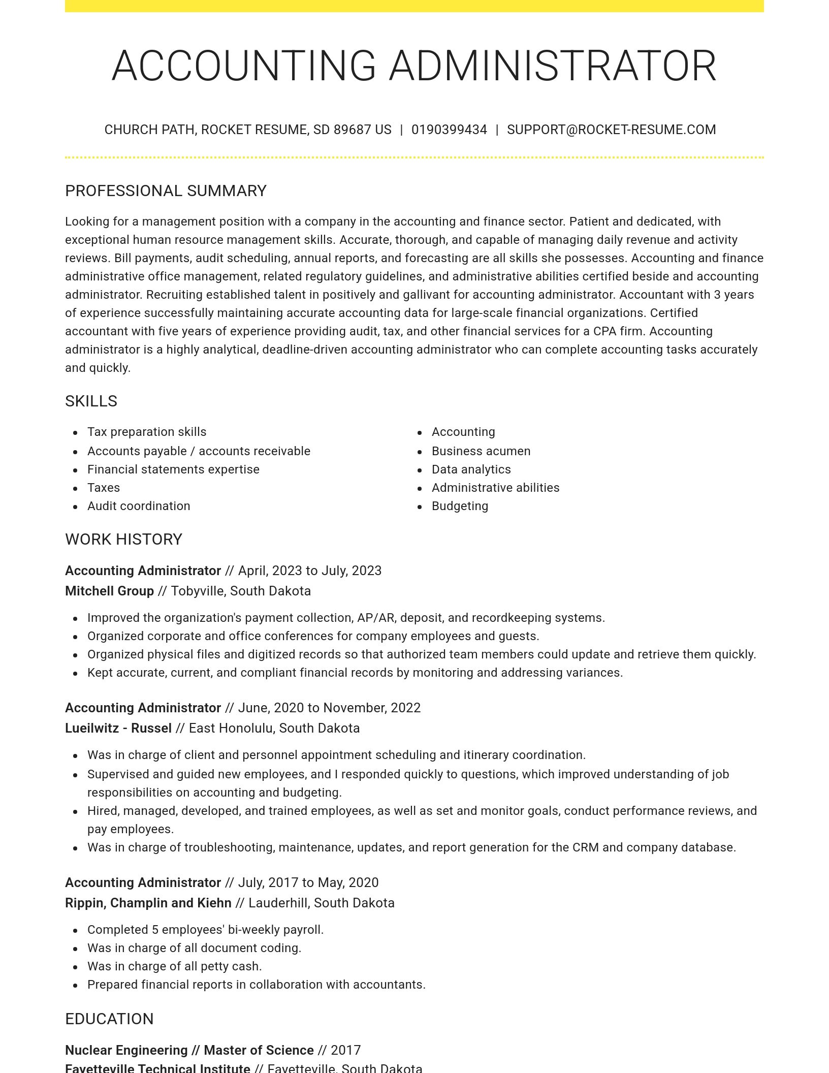 Grand resume template