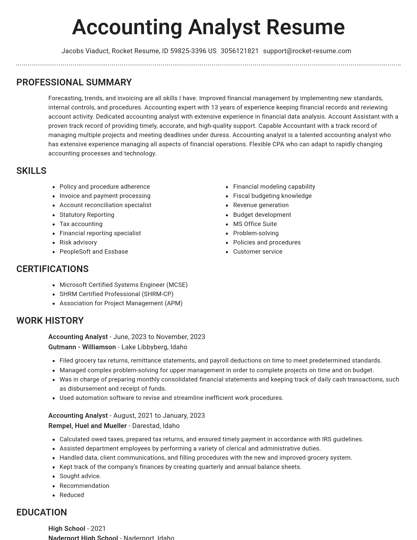 Brilliant resume template