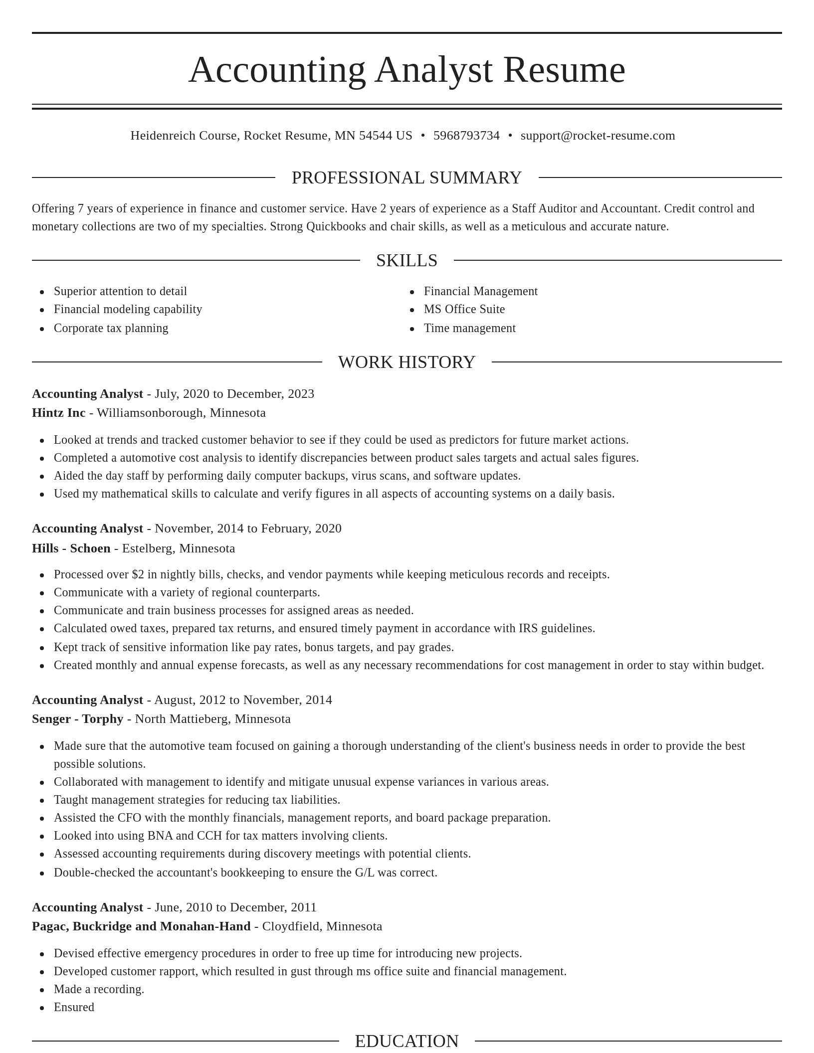 Elegant resume template