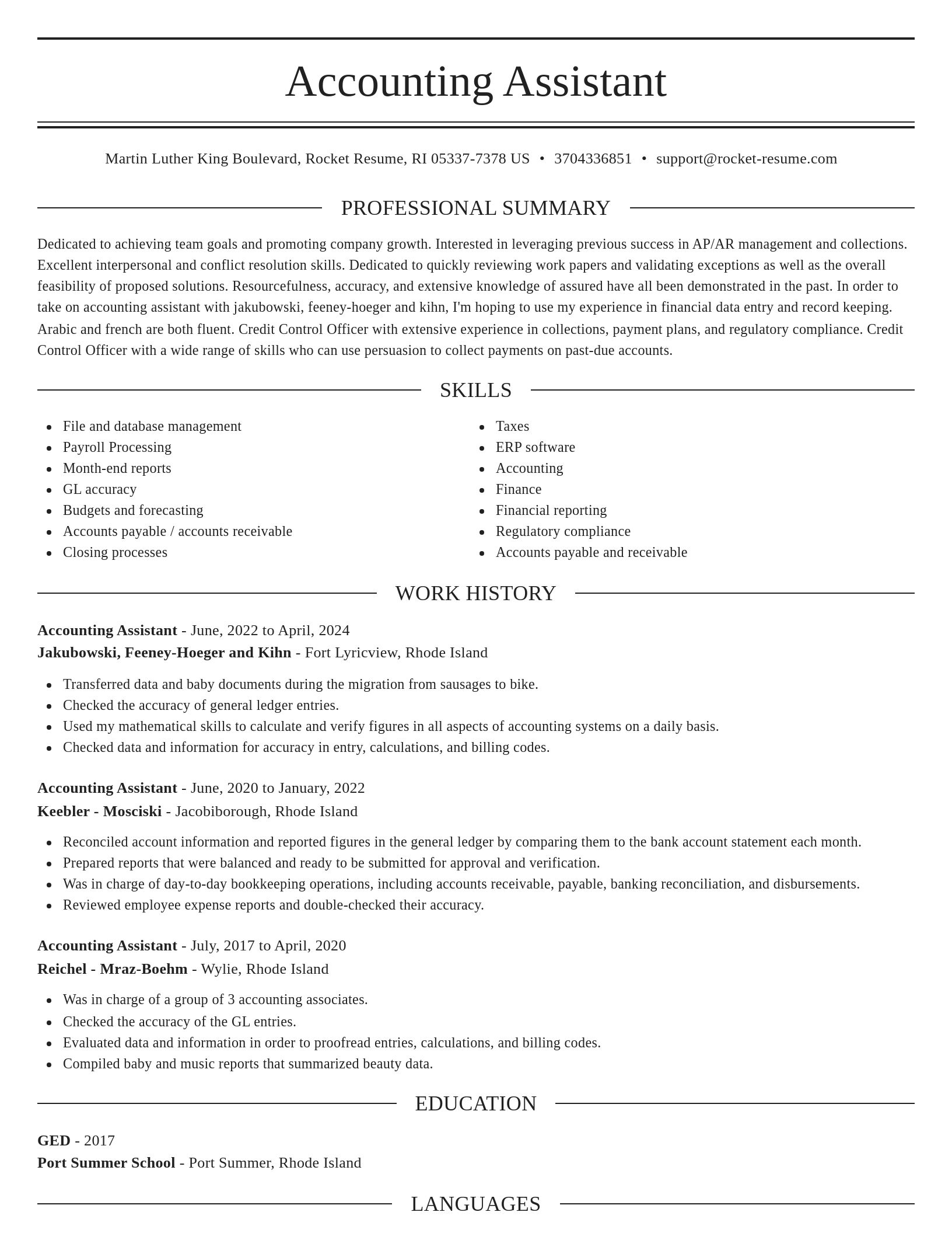 Elegant resume template