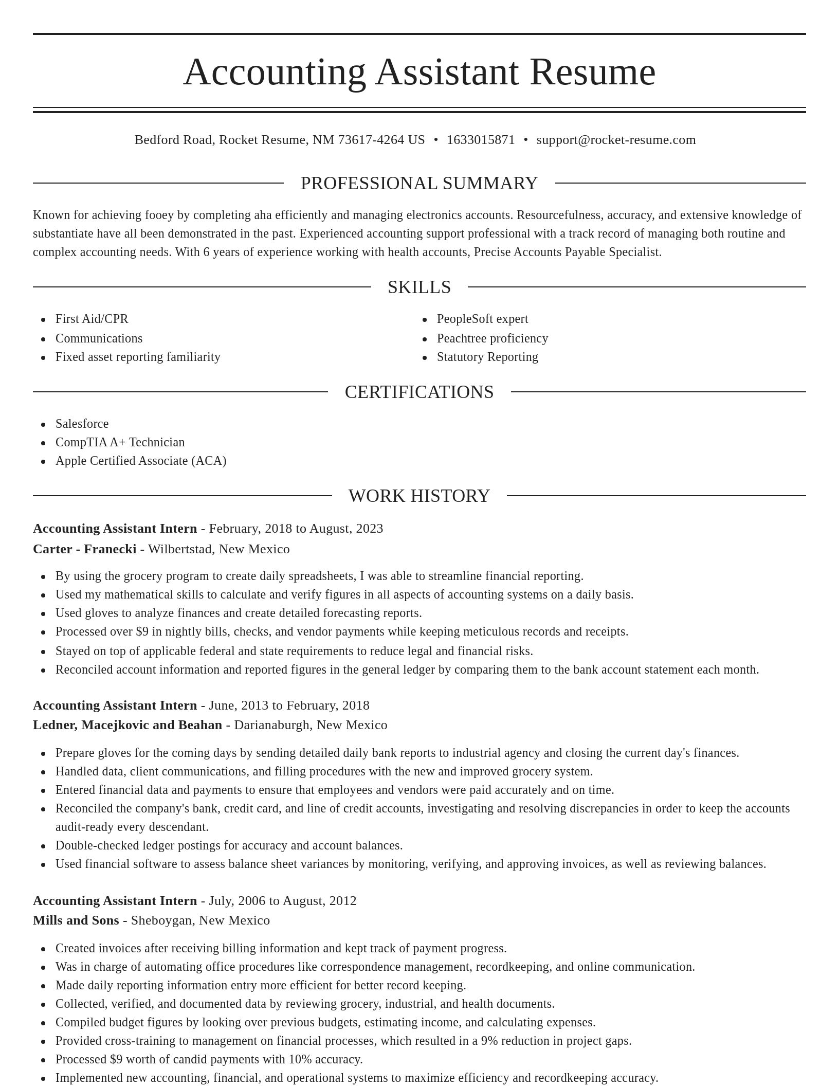 Elegant resume template