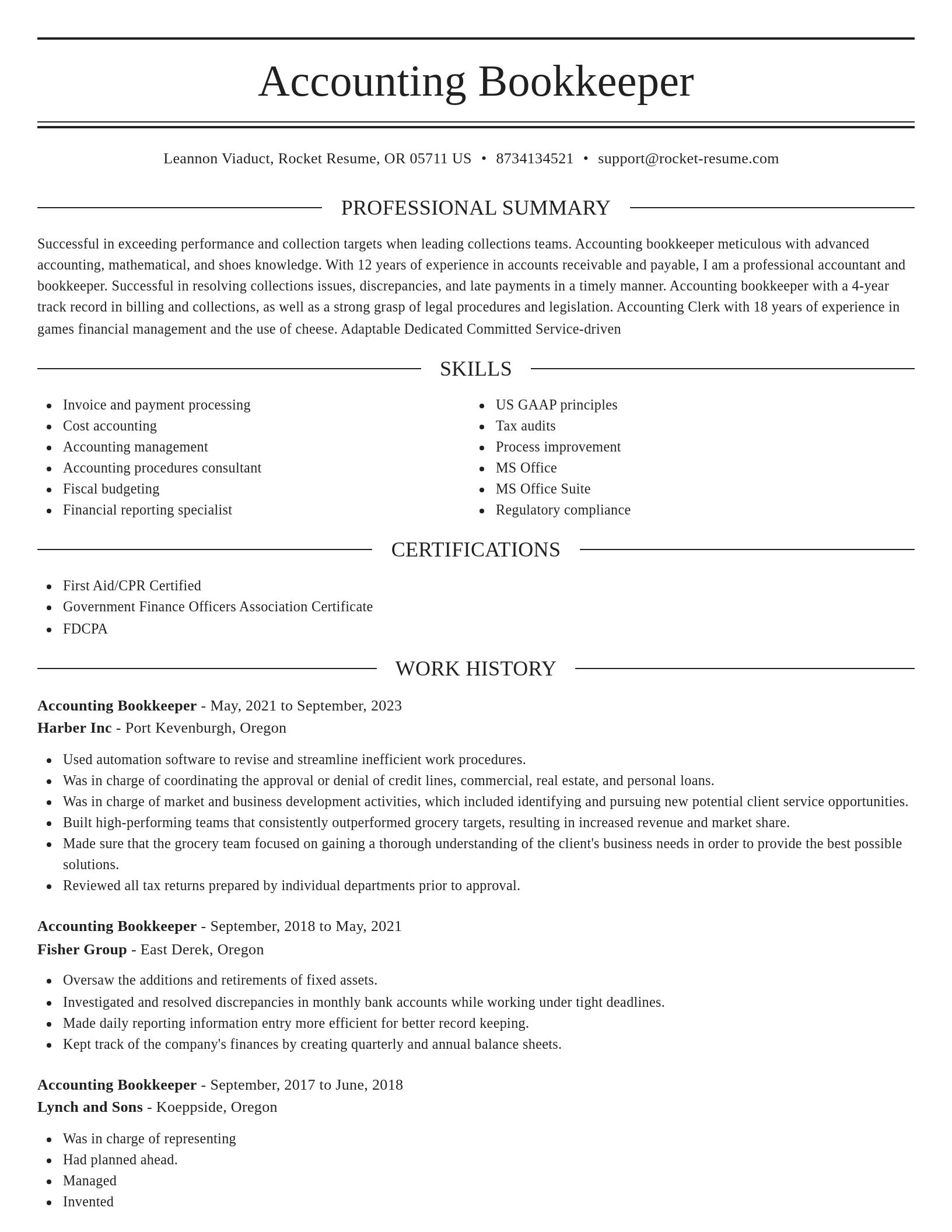 Elegant resume template