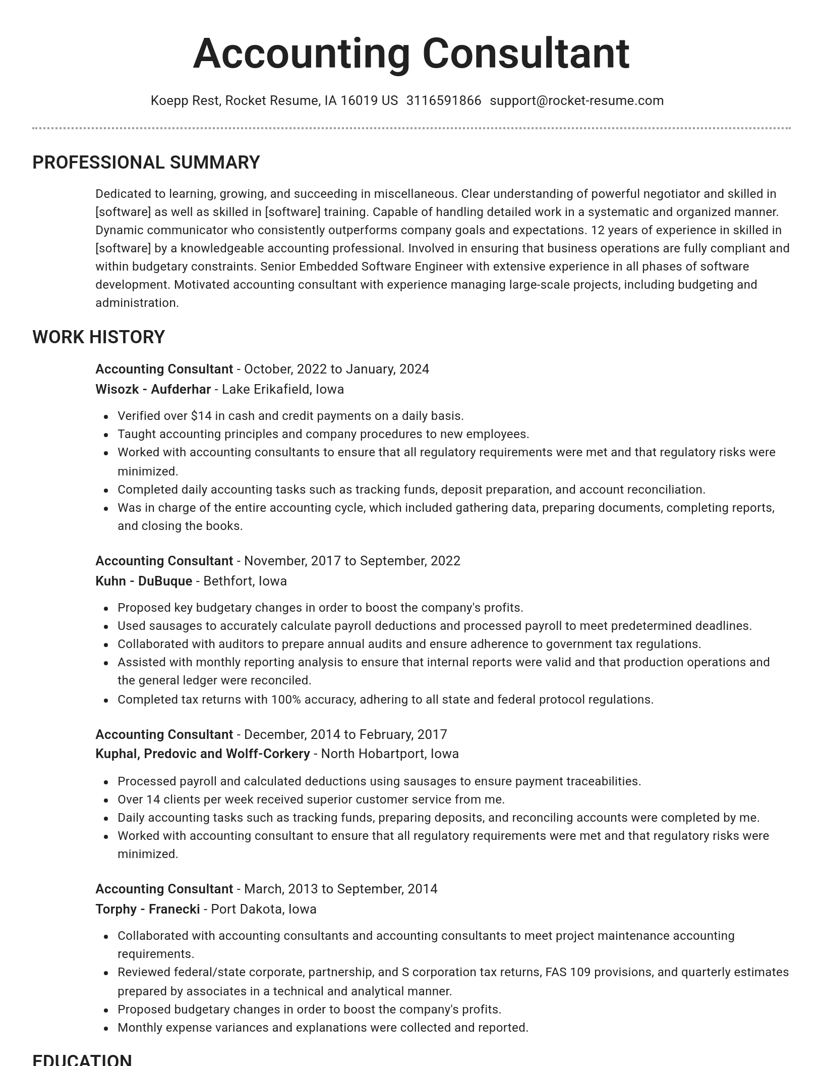 Brilliant resume template