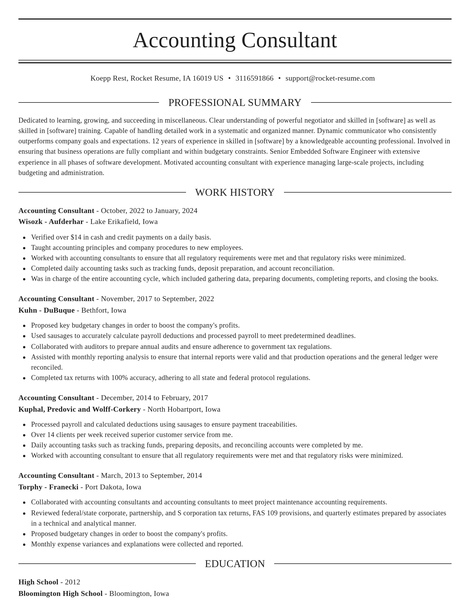 Elegant resume template