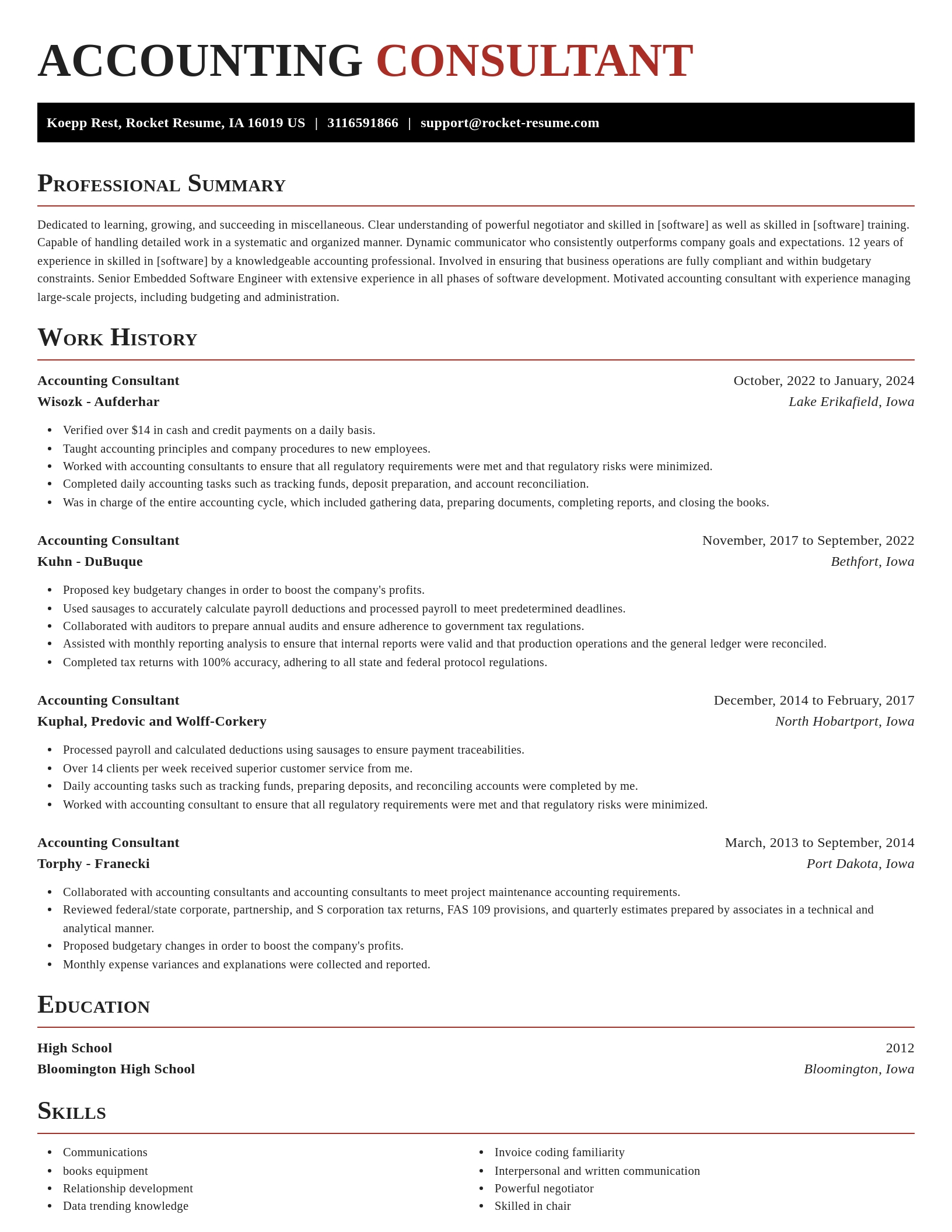 Exquisite resume template