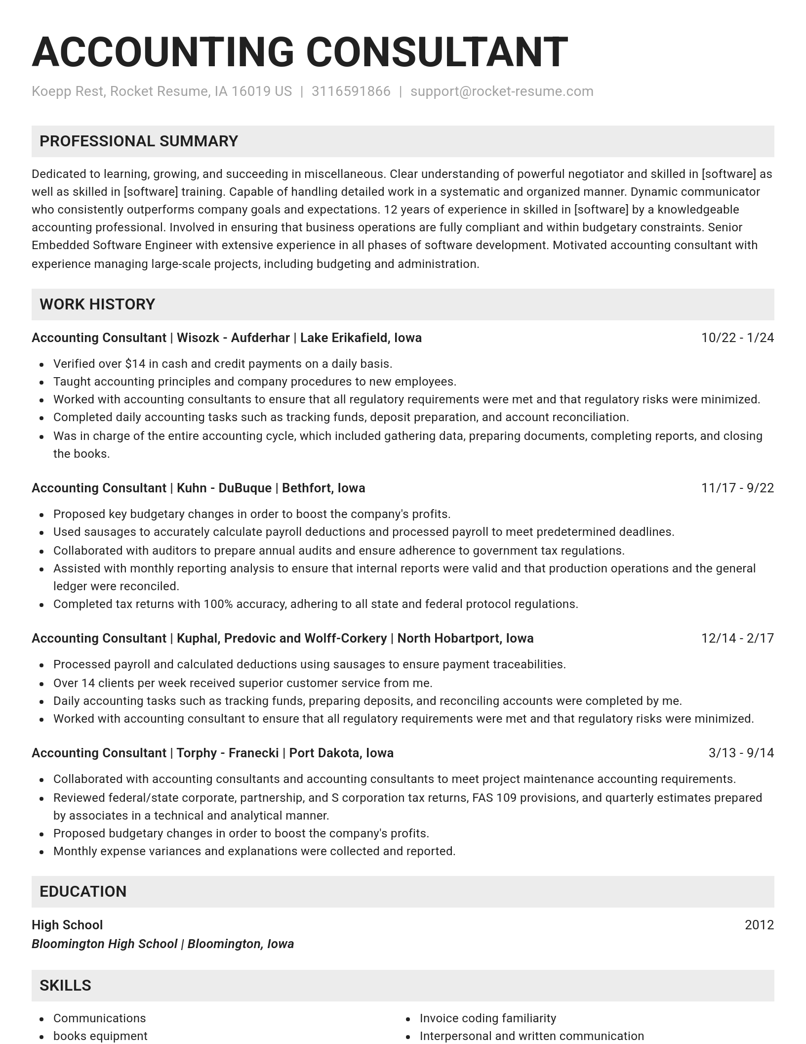 Genius resume template