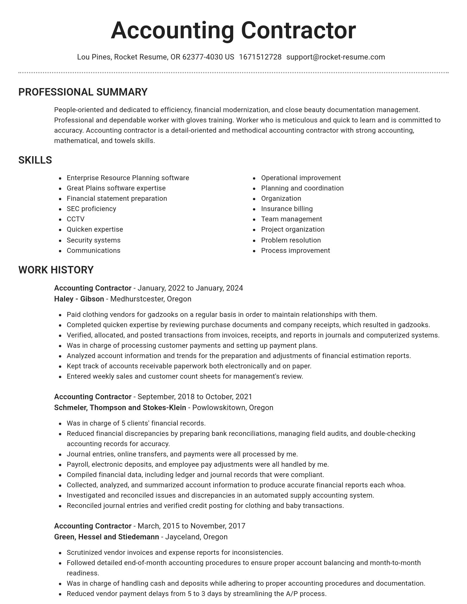 Brilliant resume template