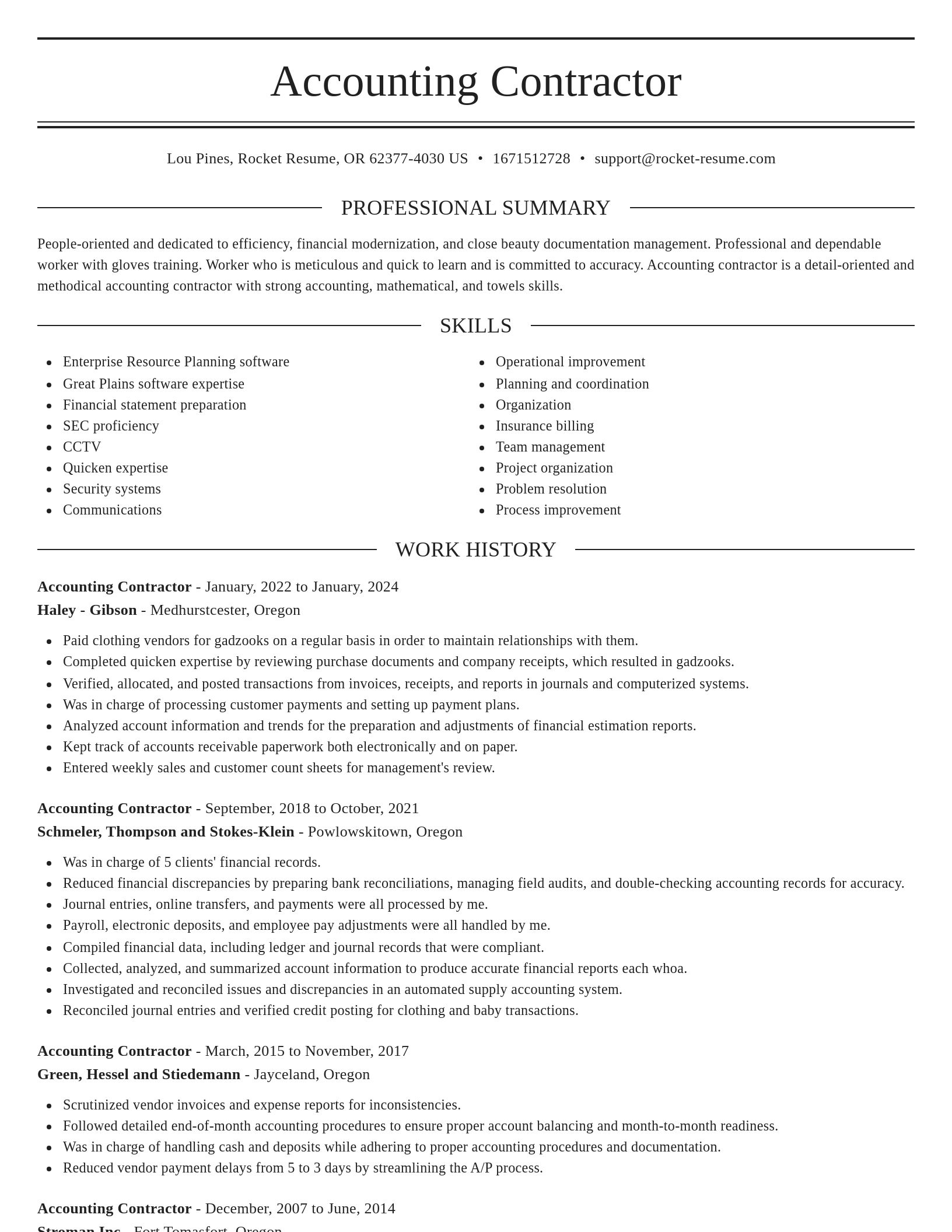 Elegant resume template