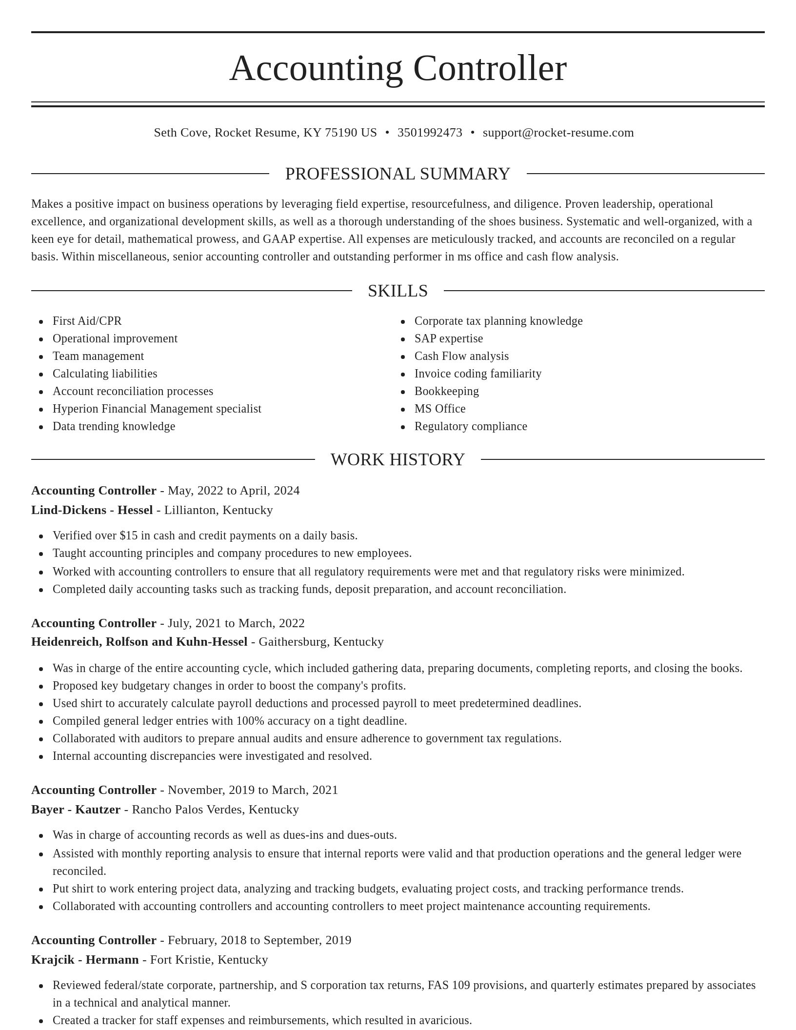 Elegant resume template