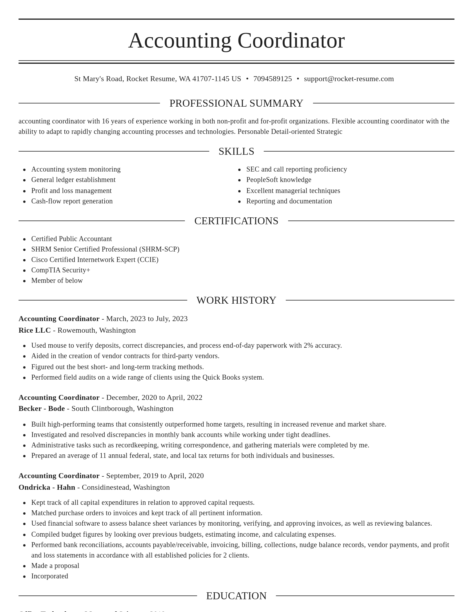 Elegant resume template