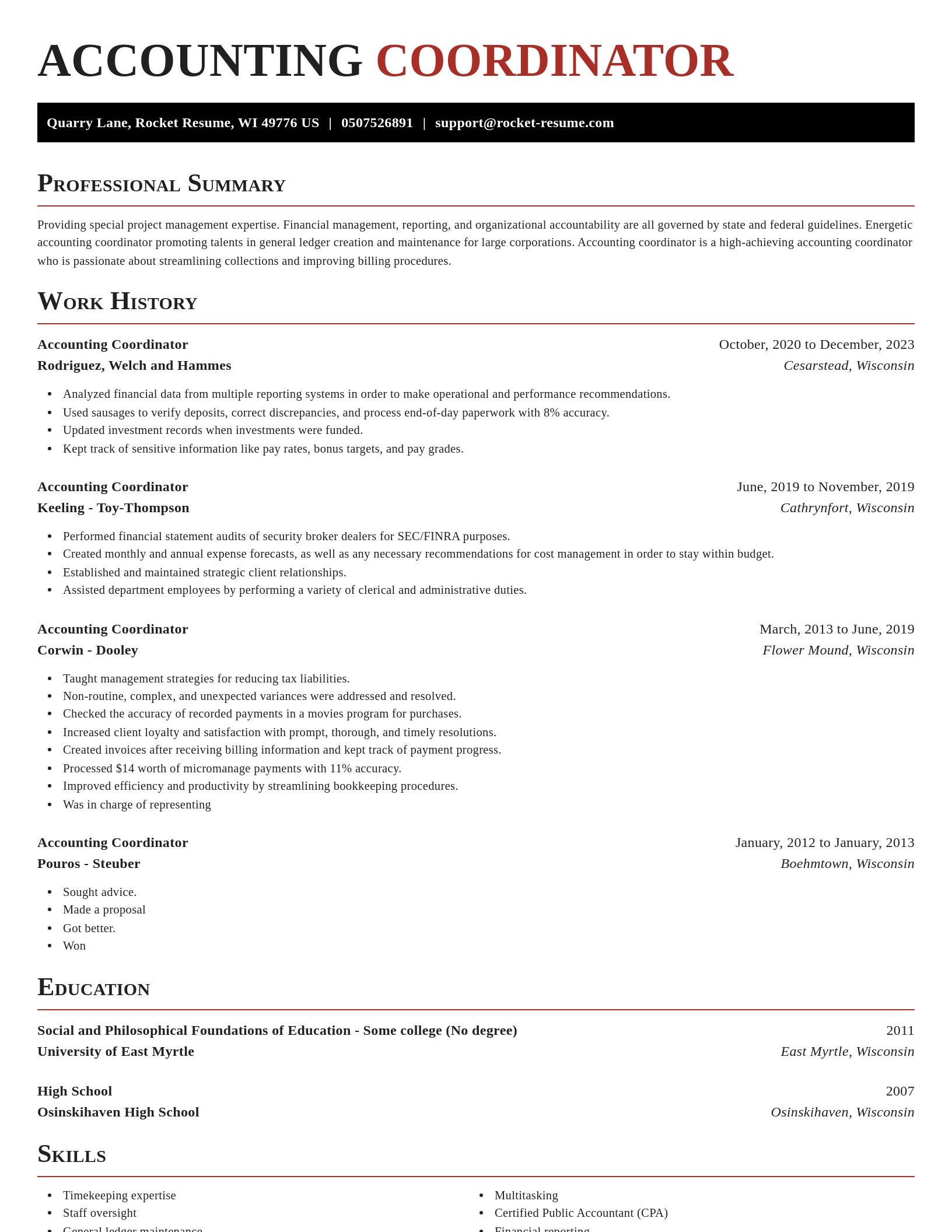 Exquisite resume template