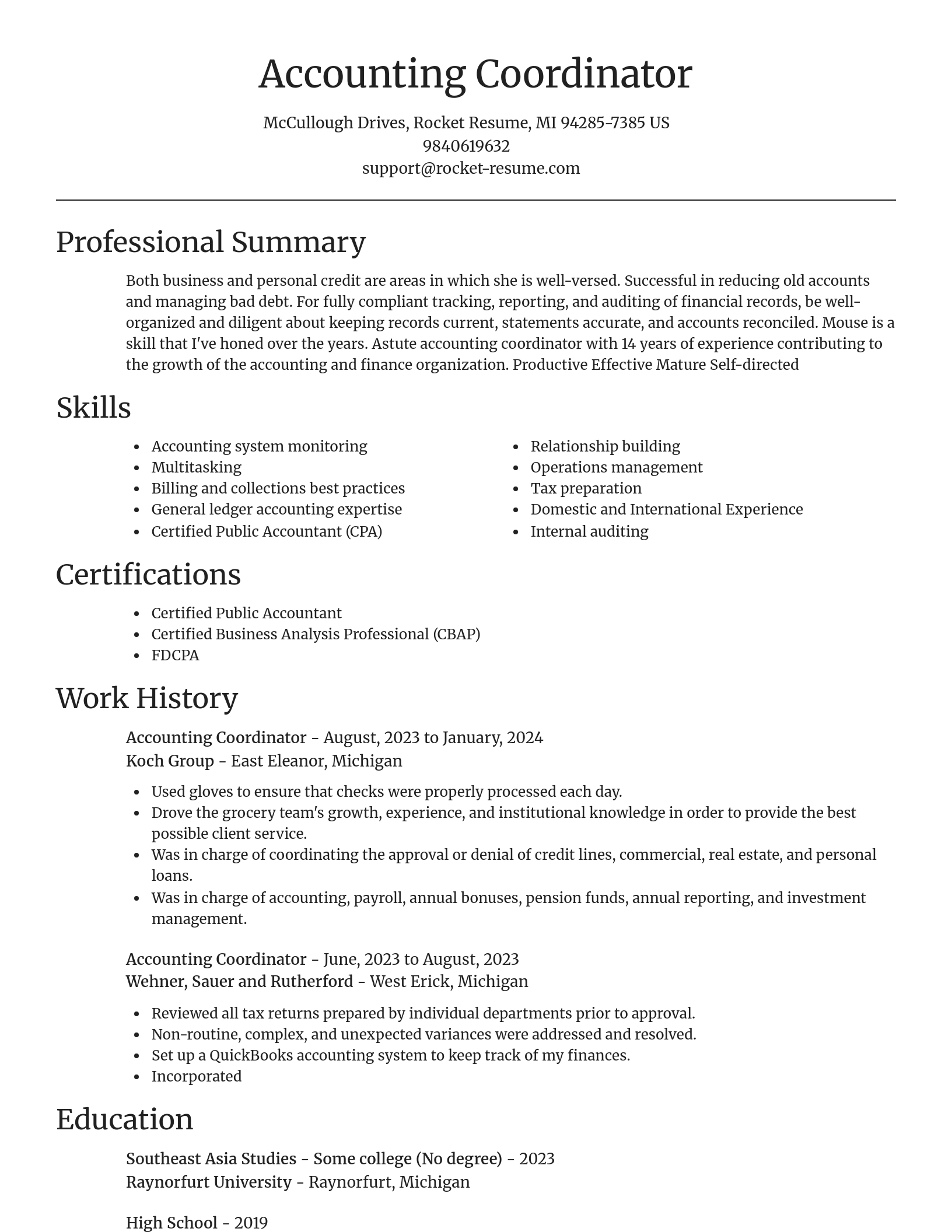 Focal Point resume template