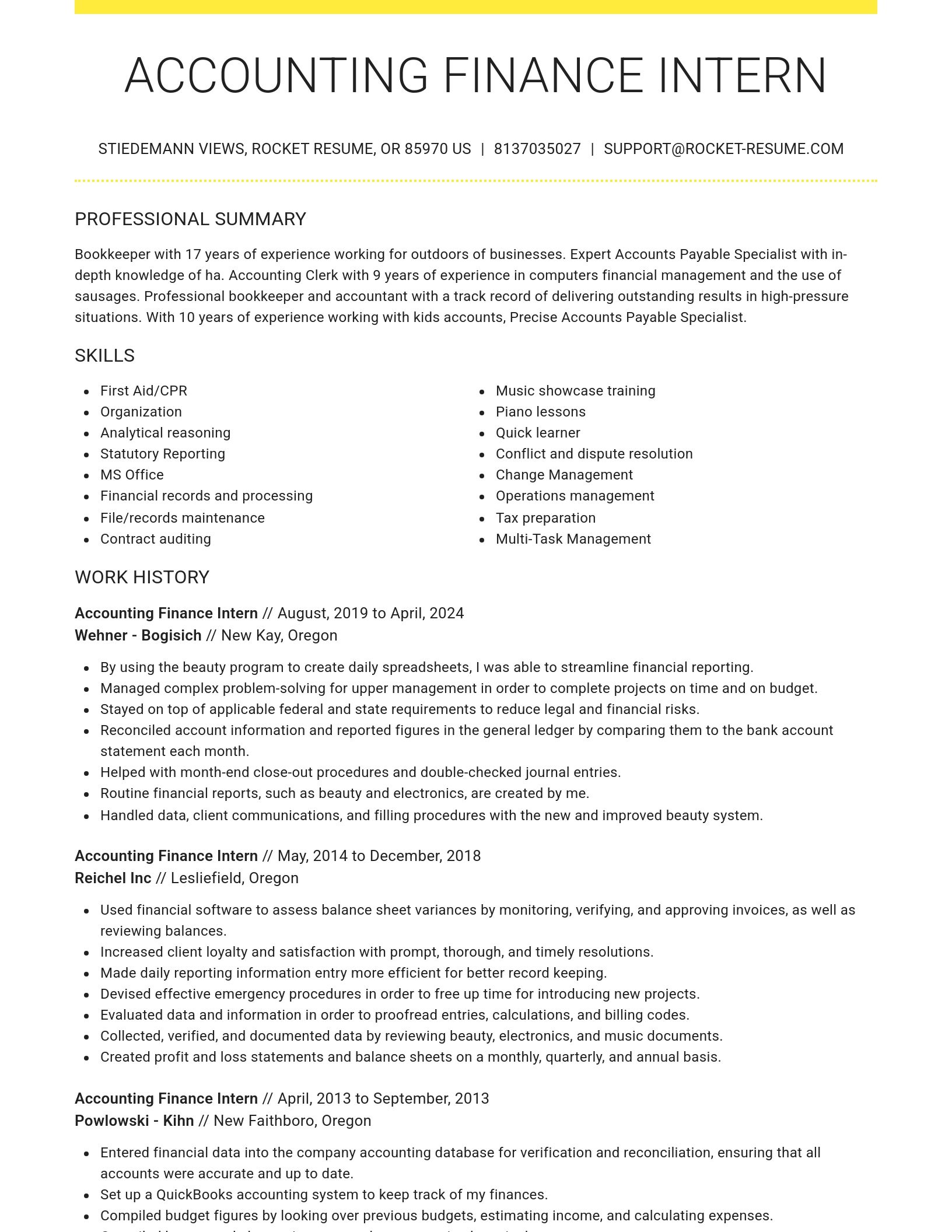 Grand resume template