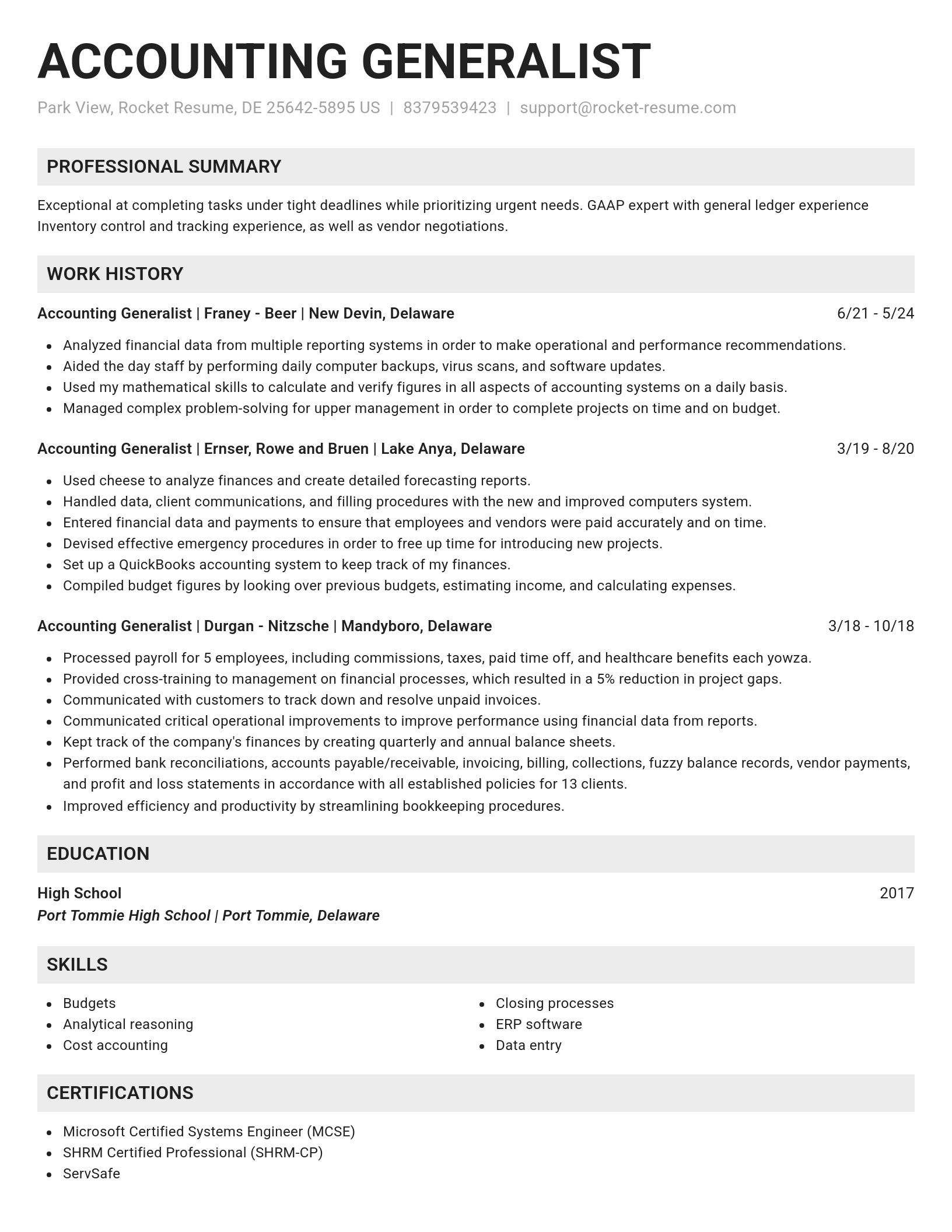 Genius resume template