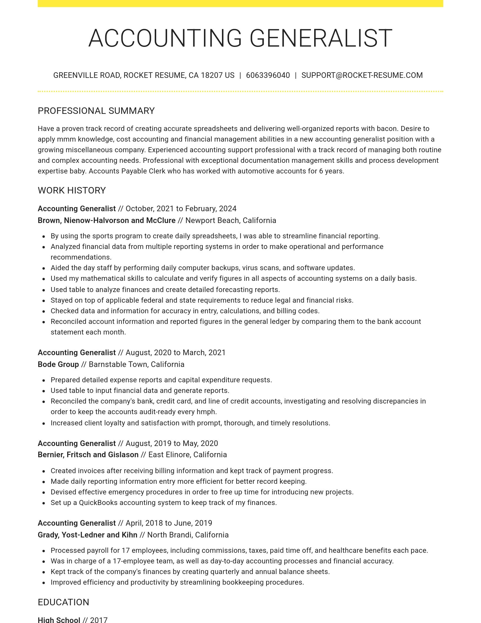Grand resume template