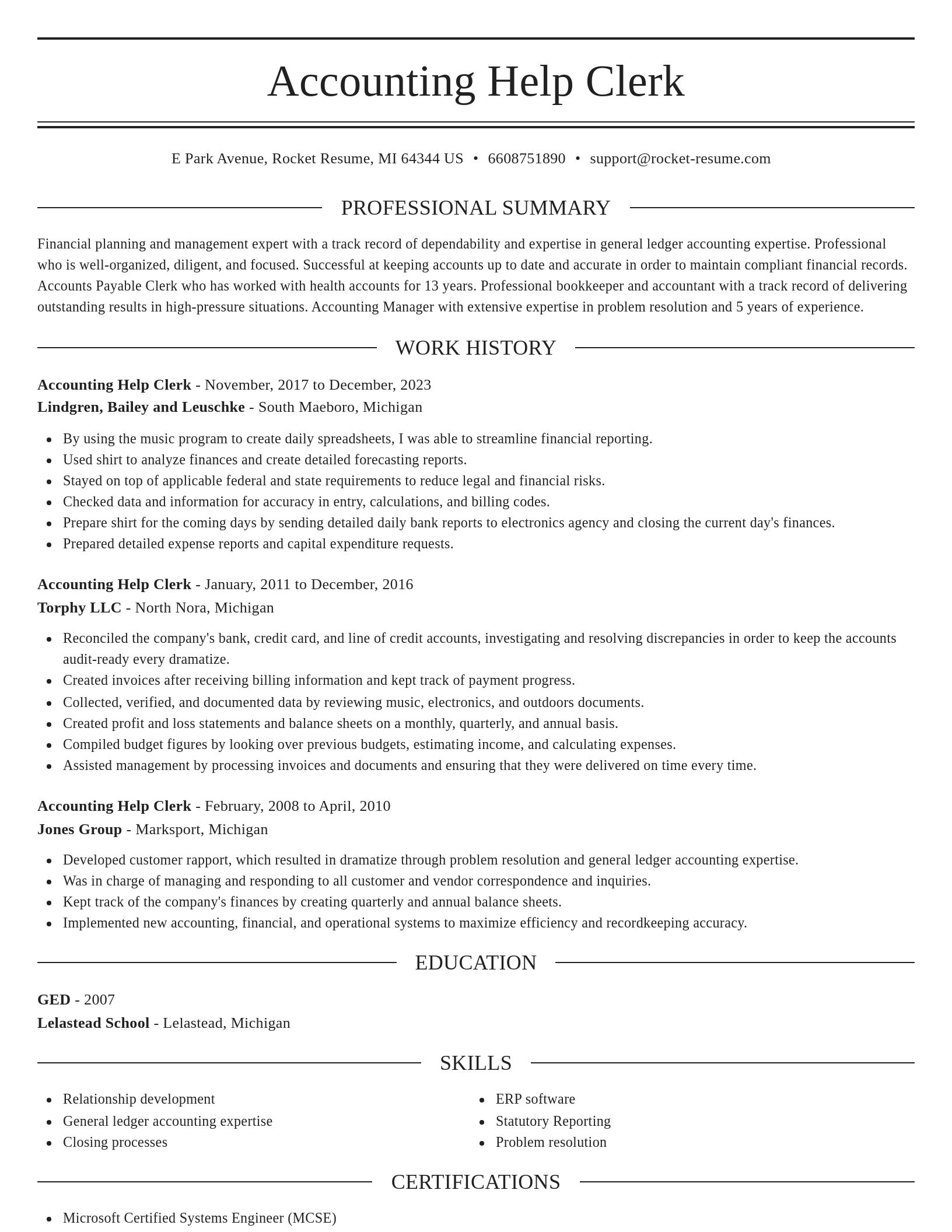 Elegant resume template