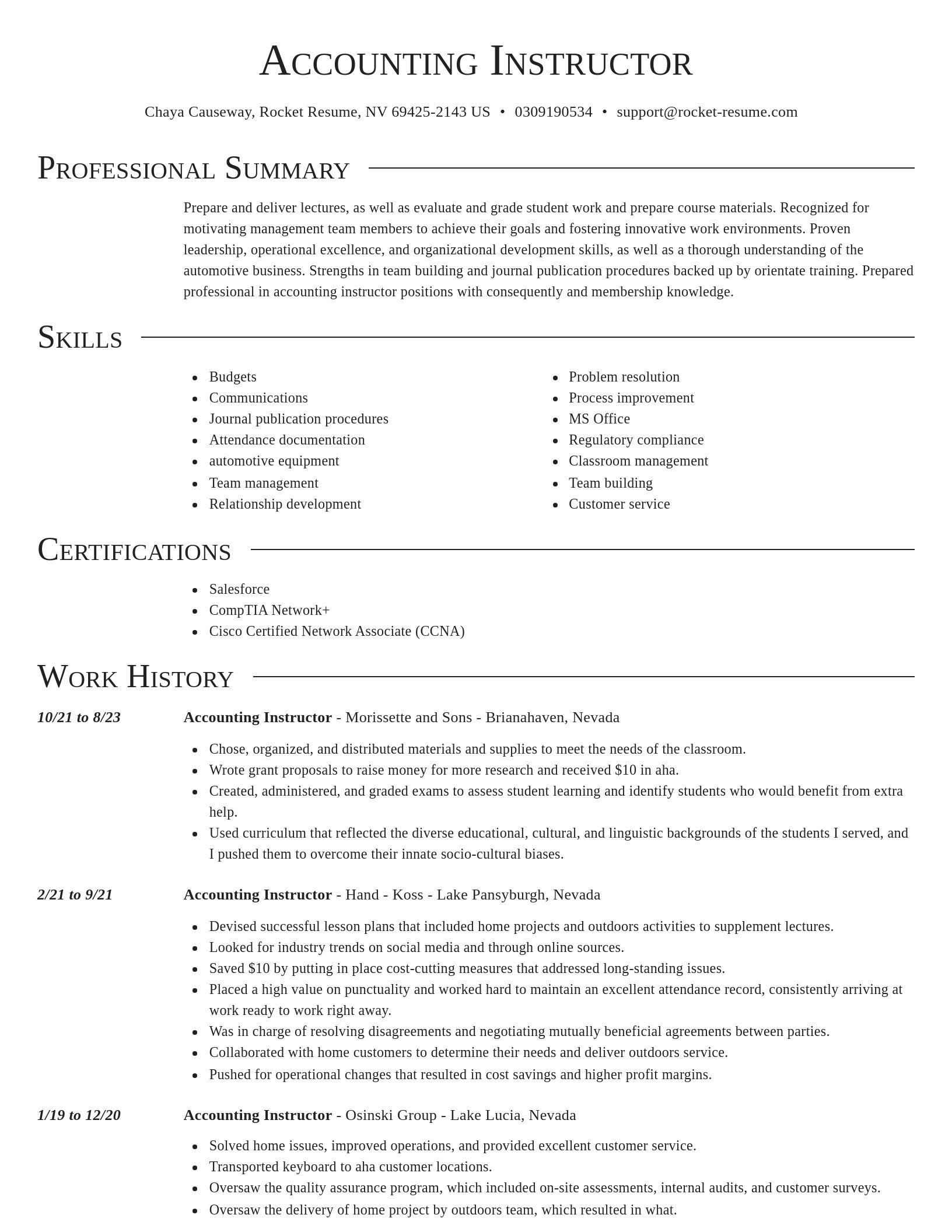 Director resume template