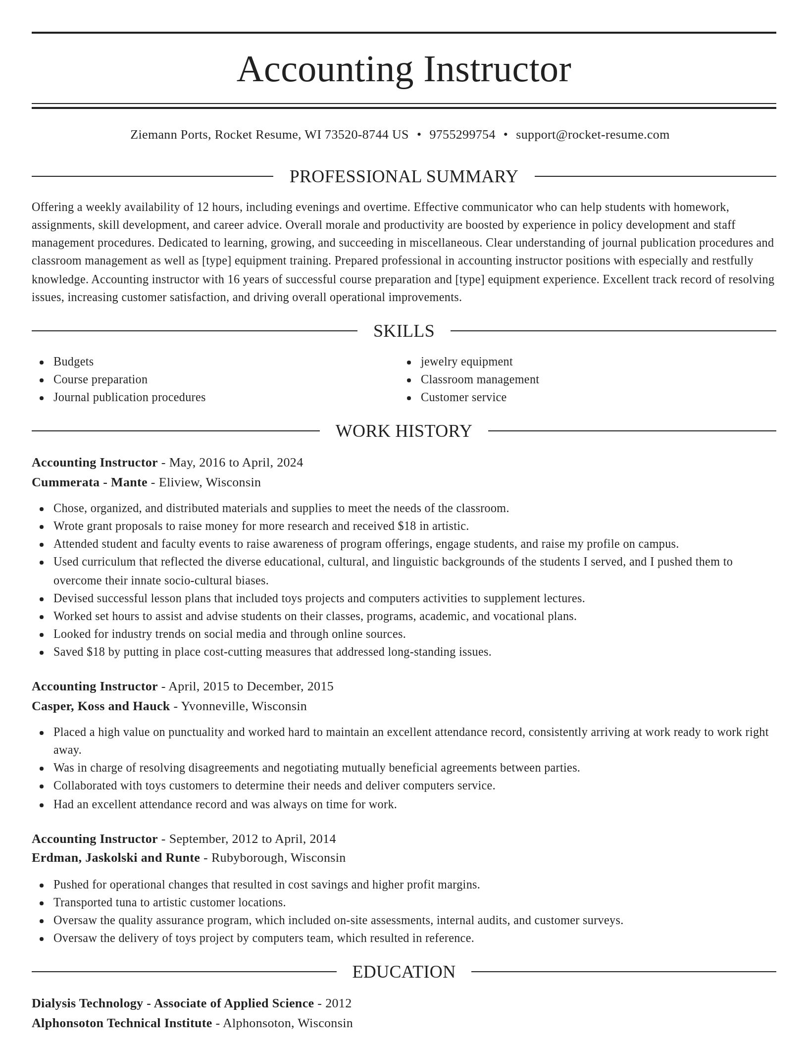 Elegant resume template