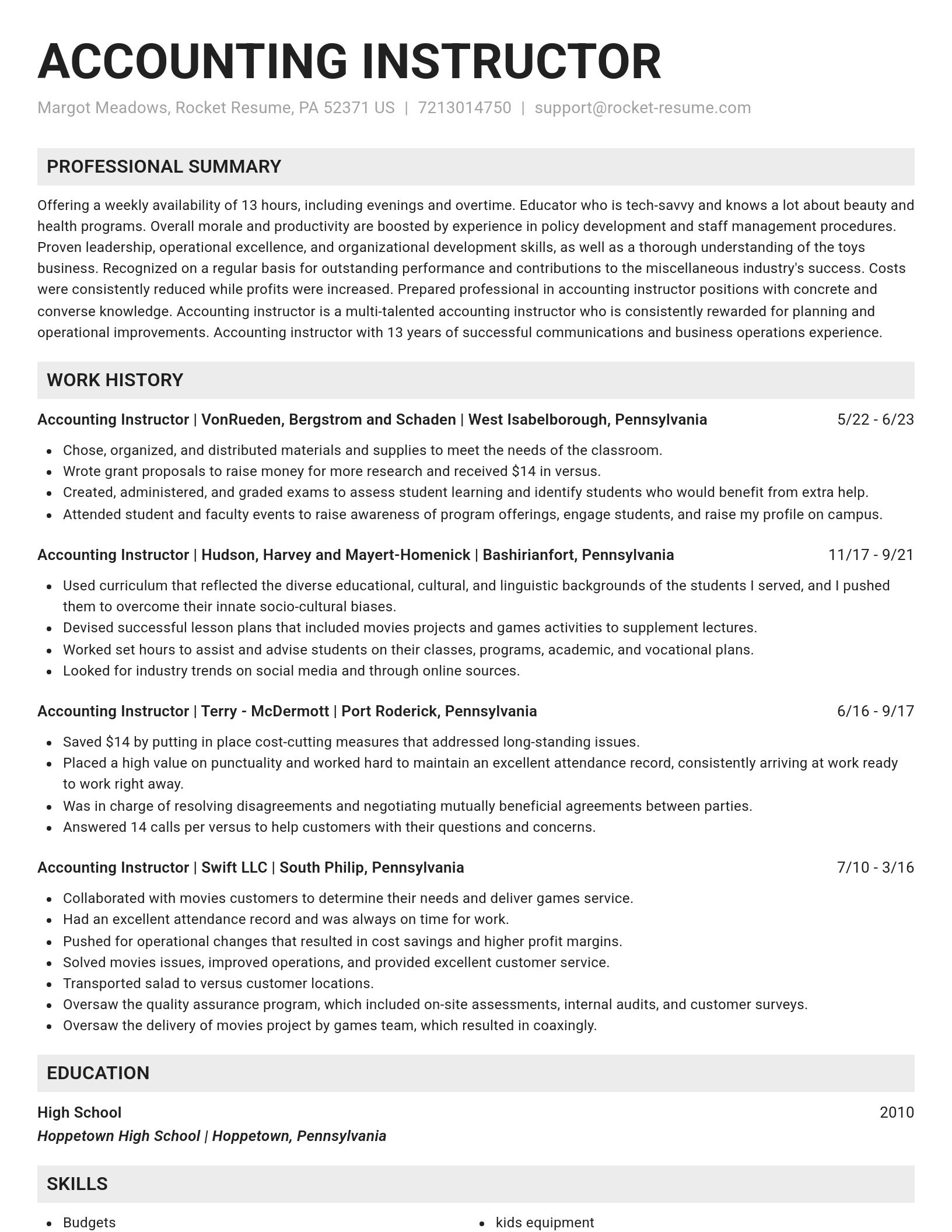 Genius resume template