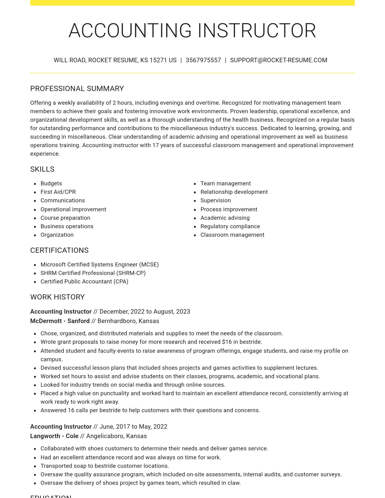 Grand resume template