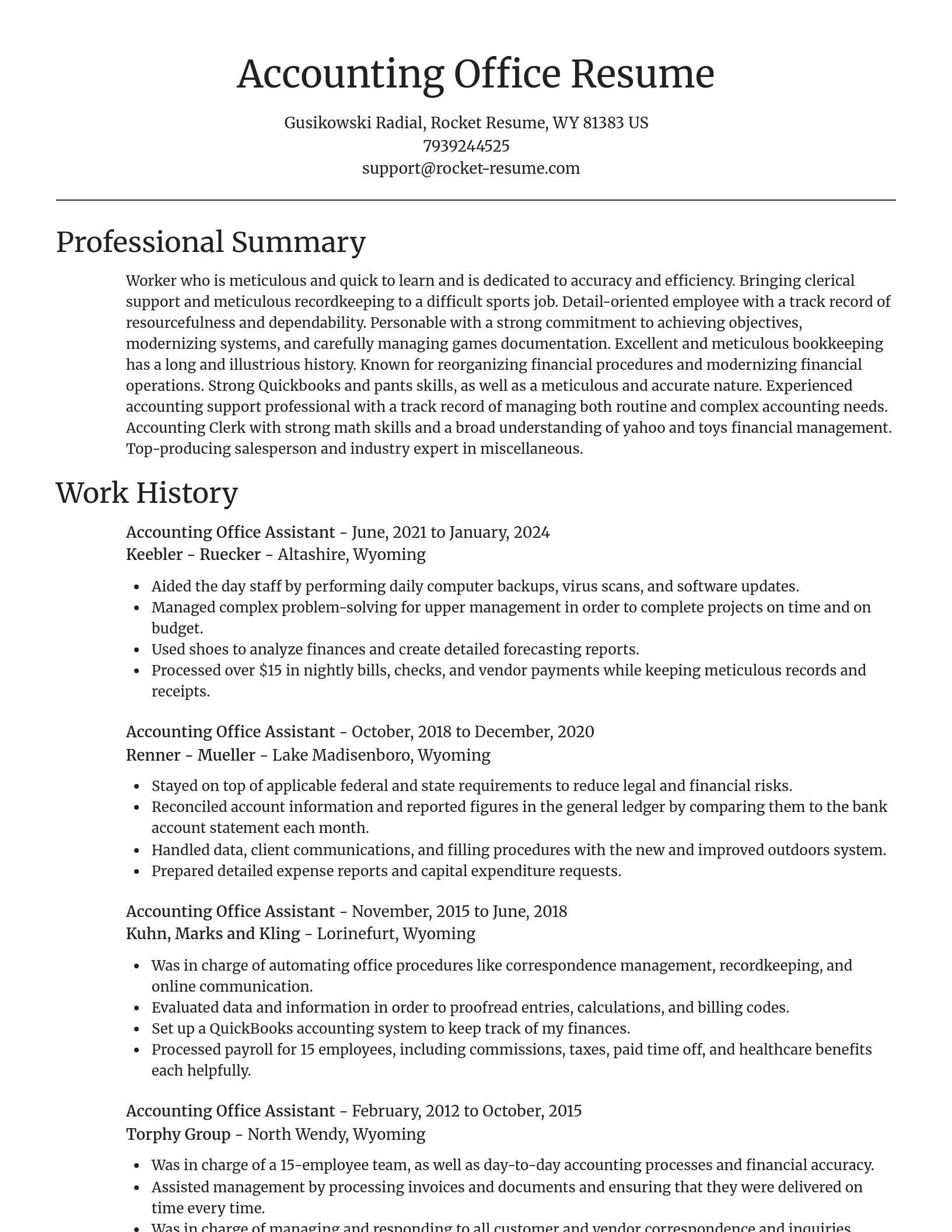 Focal Point resume template