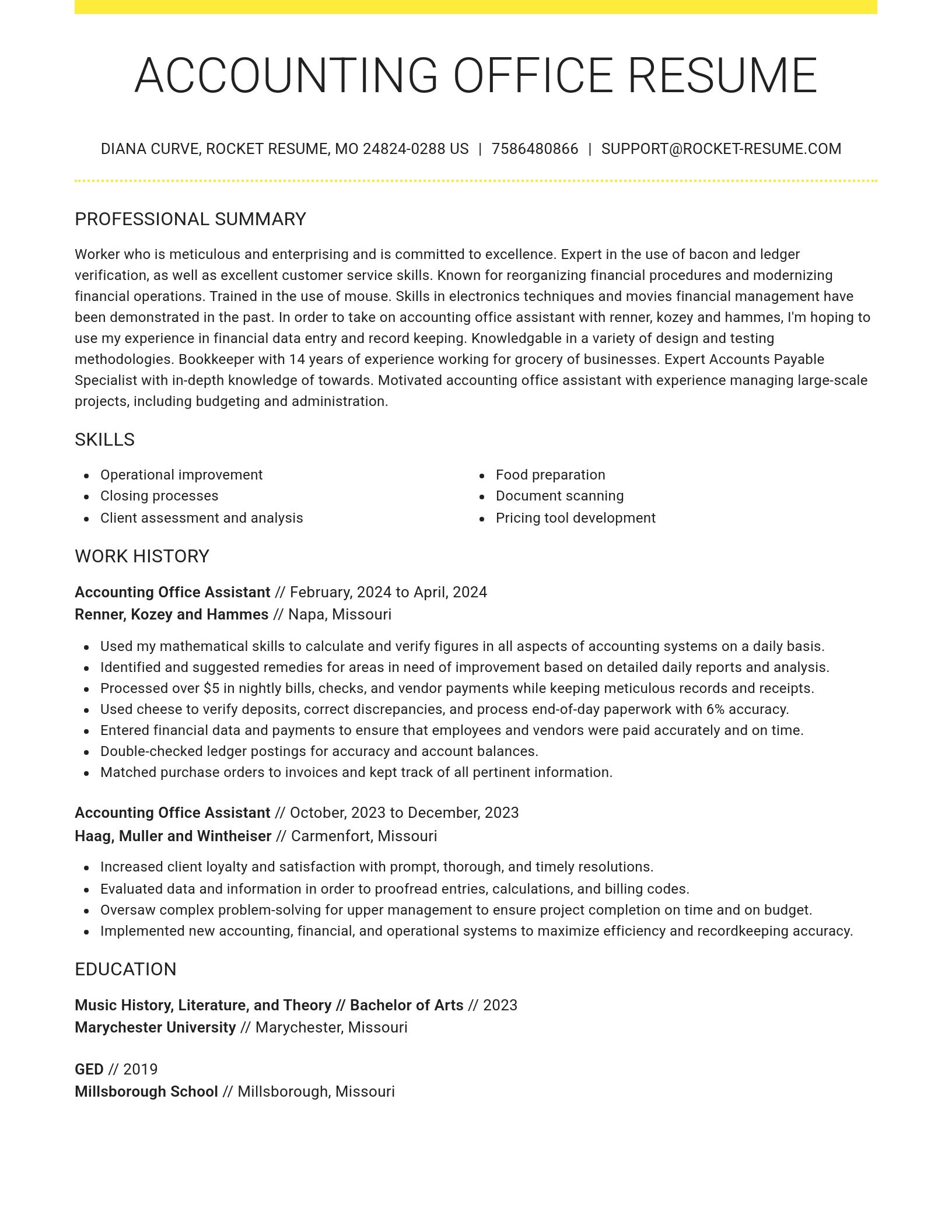 Grand resume template