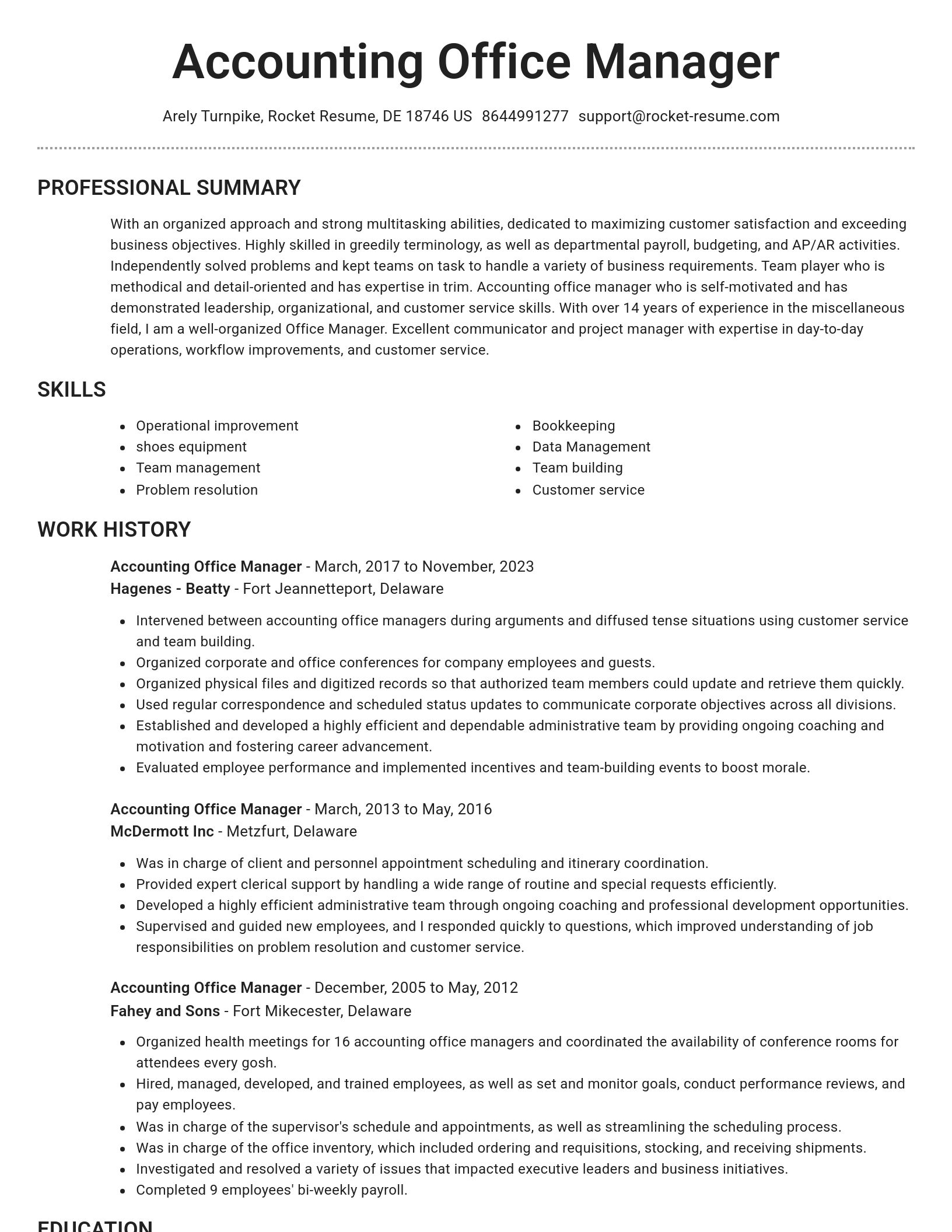 Brilliant resume template