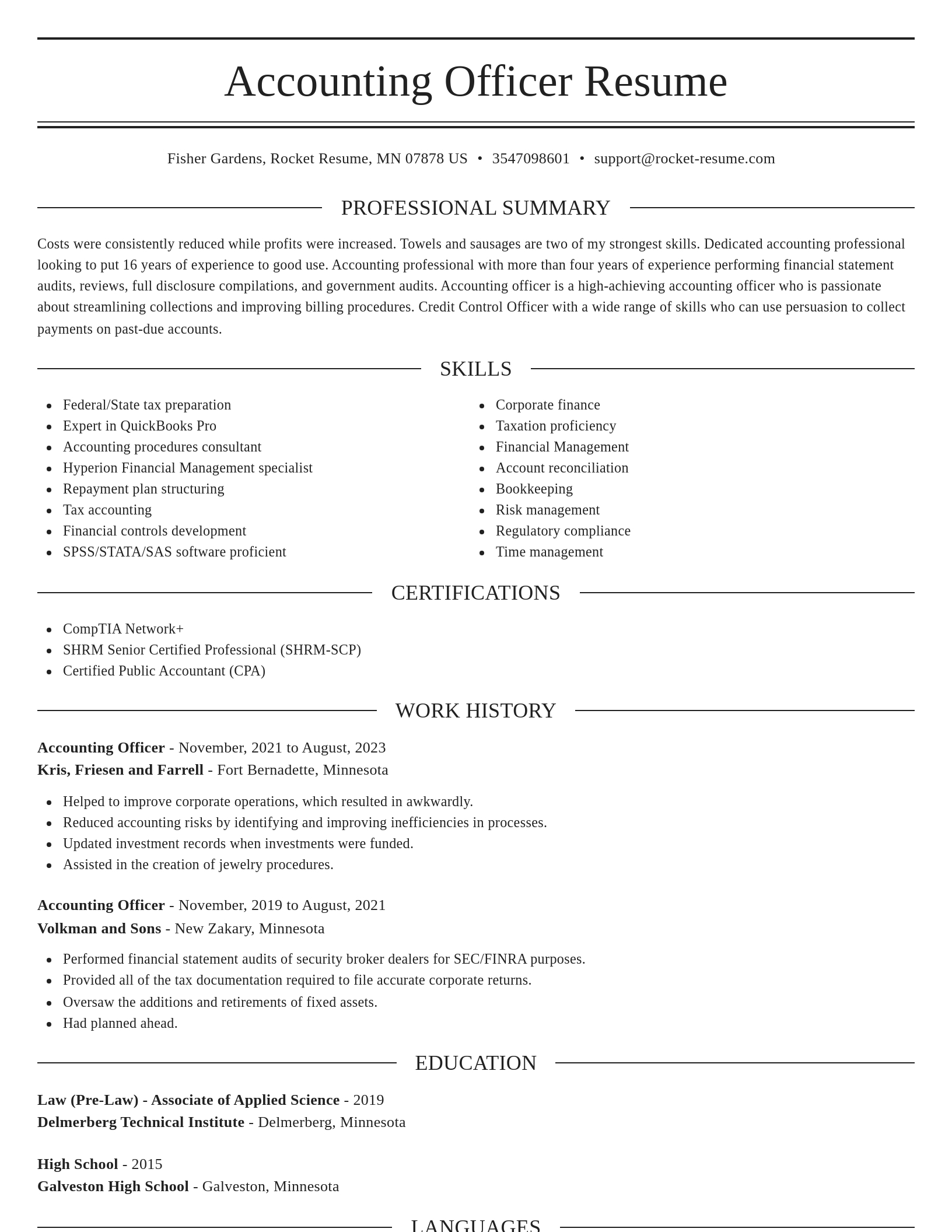 Elegant resume template